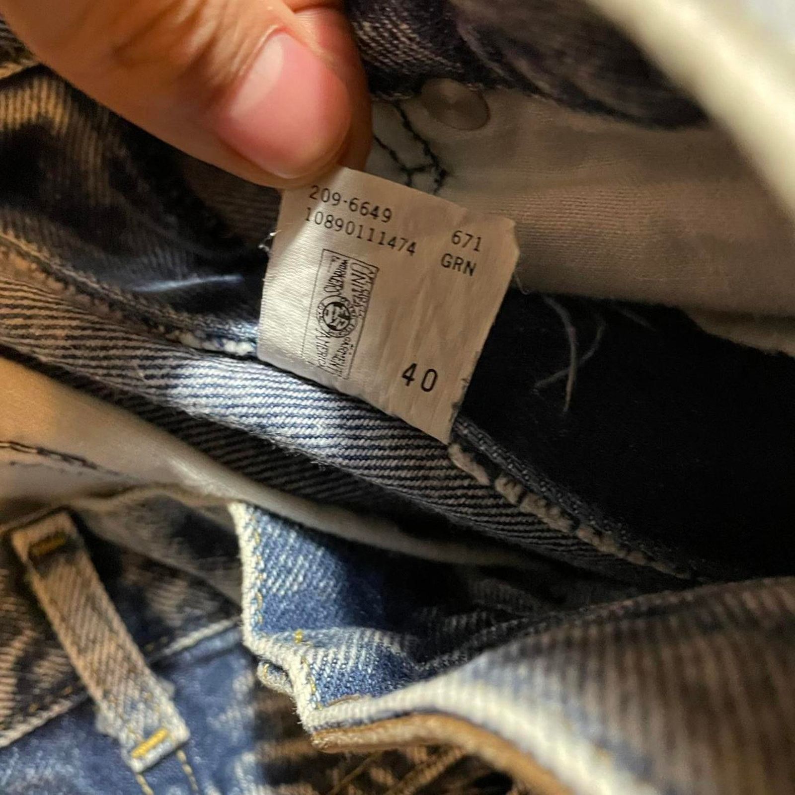 Lee 80s Lee Riders acid wash blue denim jeans size 34x30 Size US 34 / EU 50 - 6 Thumbnail