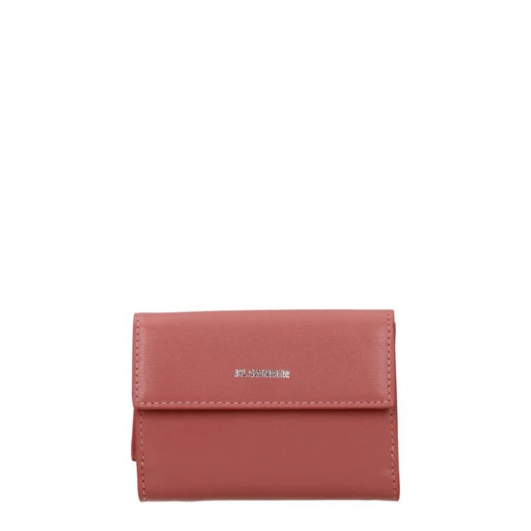 Jil Sander ob1o1e1124 Size: OS / Leather Wallet in Red Size ONE SIZE - 1 Thumbnail