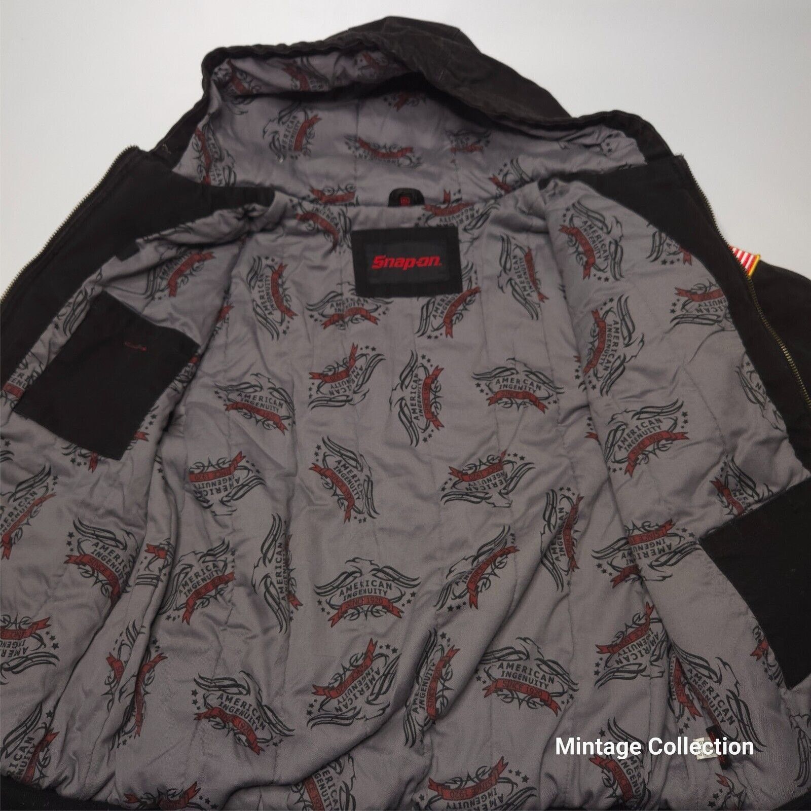 Other SNAP ON EMBROIDERED BLACK WORKWEAR INSULATED CANVAS JACKET Size US XL / EU 56 / 4 - 9 Thumbnail