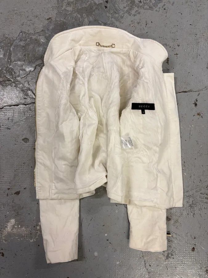 Gucci 2000s Gucci Beige Lady Cotton Jacket Size M / US 6-8 / IT 42-44 - 5 Thumbnail