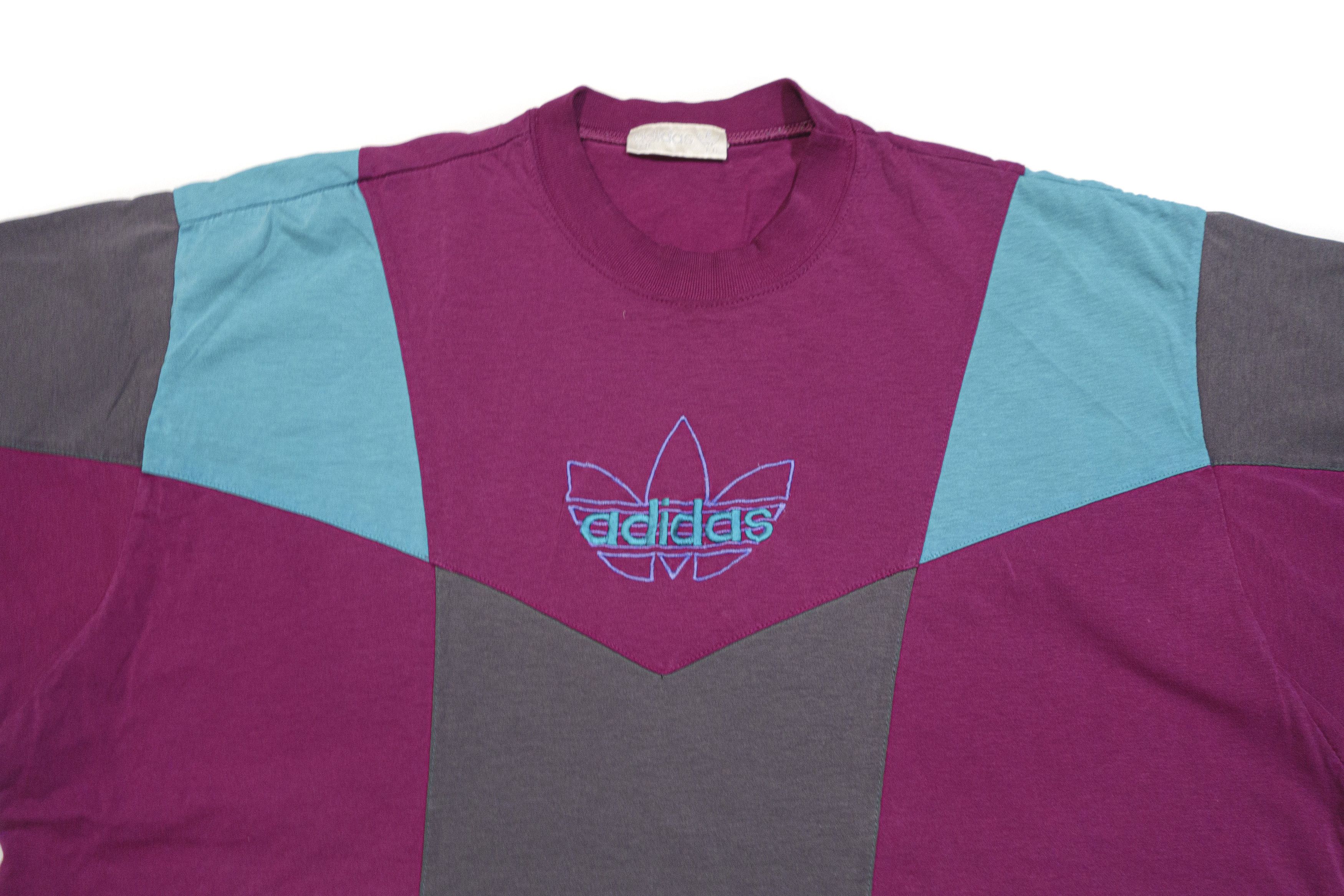 Adidas 90S Logo Striped T-Shirt Size US L / EU 52-54 / 3 - 3 Thumbnail