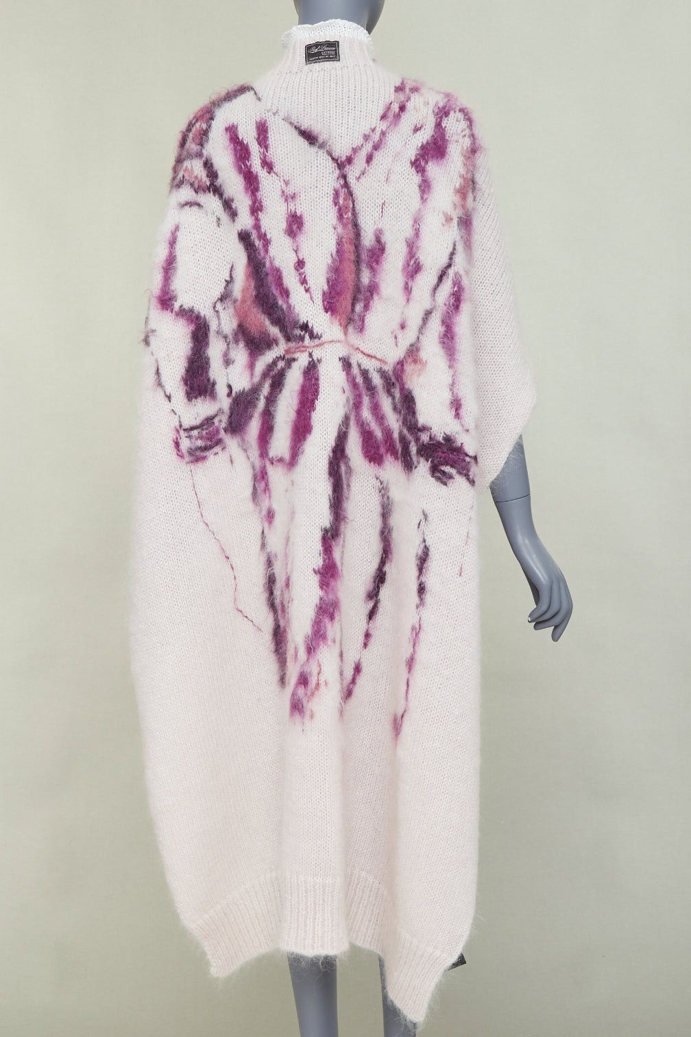 Raf Simons rare RAF SIMONS 2022 Philippe Vandenberg Hand Embroidered Painting Cape pink purple cape scarf Size M / US 6-8 / IT 42-44 - 1 Thumbnail