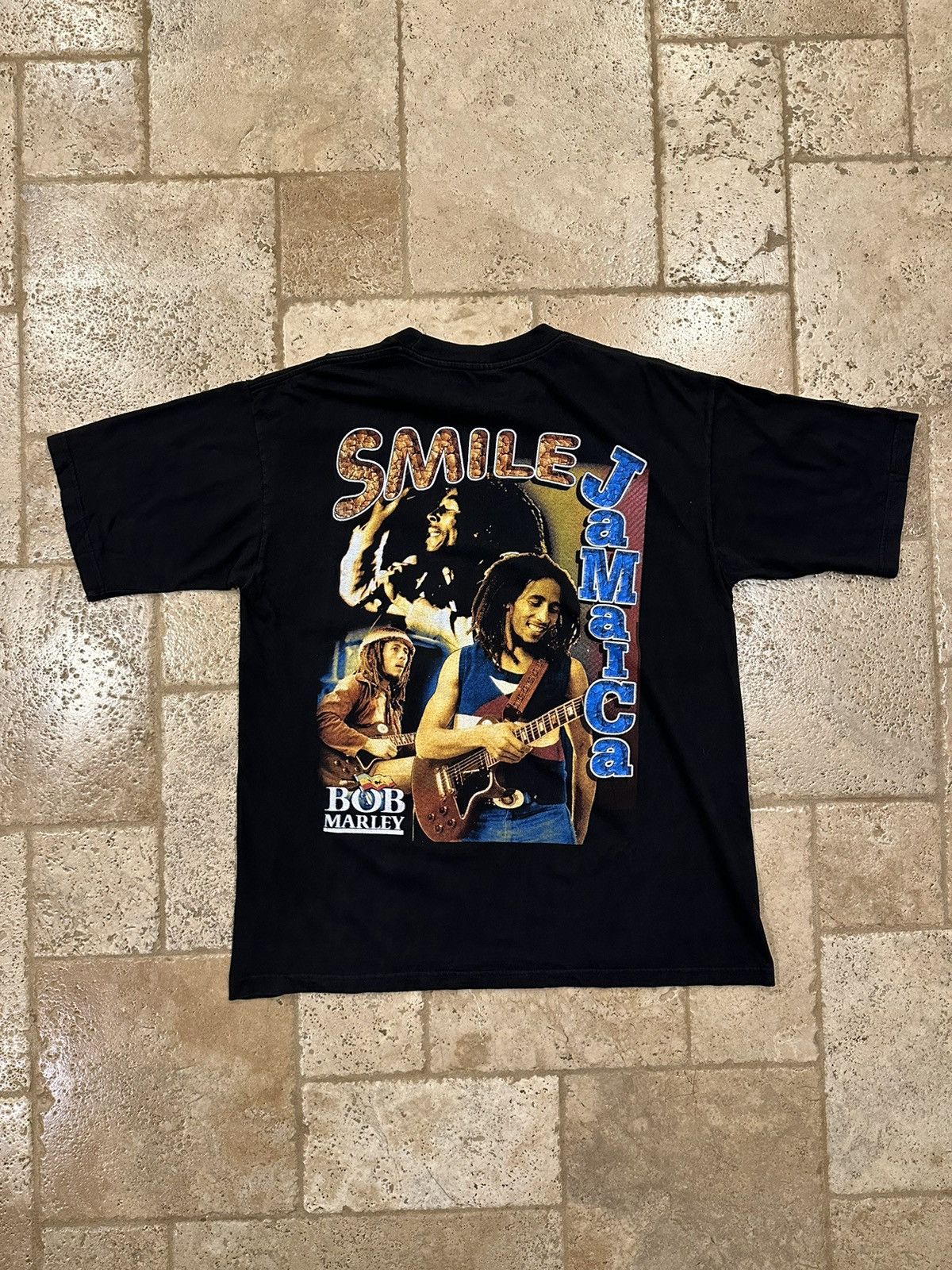 Bob Marley Vintage Bob Marley Rap Tee 90s “Smile Jamaica” T-Shirt Size US XXL / EU 58 / 5 - 8 Thumbnail