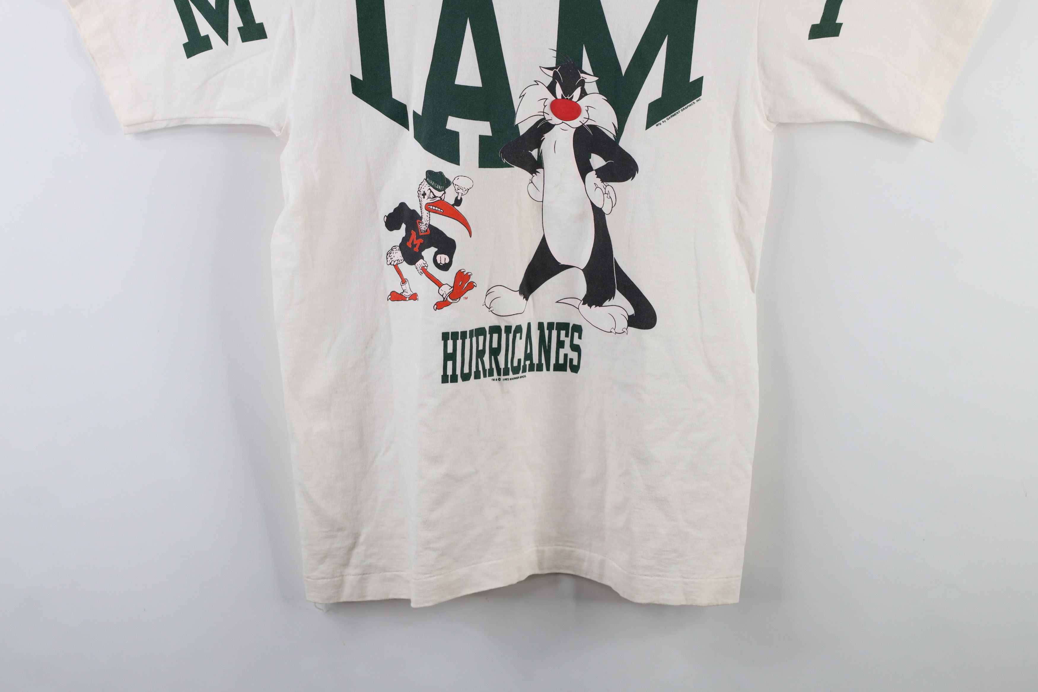 Vintage Vintage 90s Looney Tunes University of Miami T-Shirt USA Size US M / EU 48-50 / 2 - 3 Thumbnail