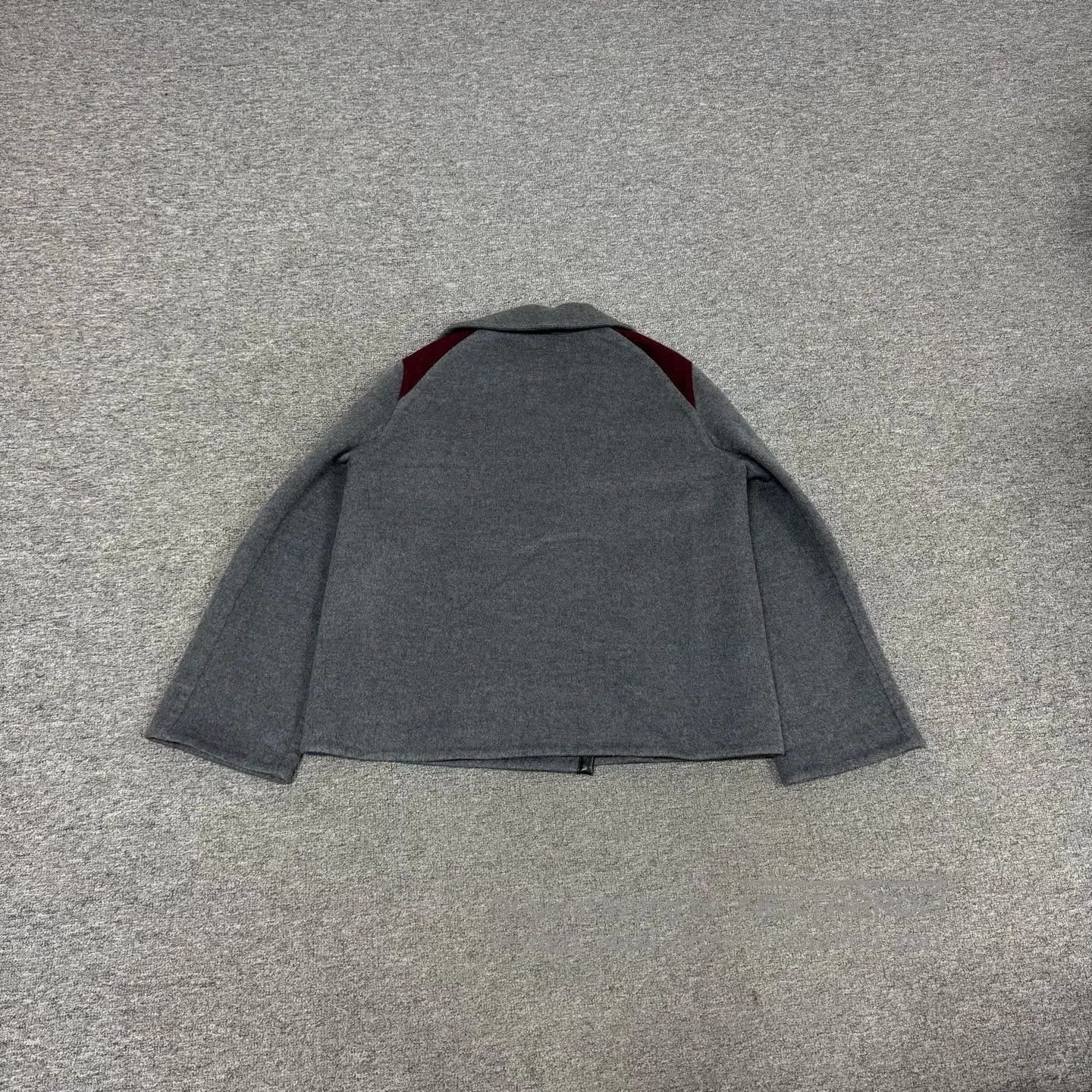 Hermes Hermes Gray leather-faced short cashmere jacket| Size S / US 4 / IT 40 - 2 Thumbnail