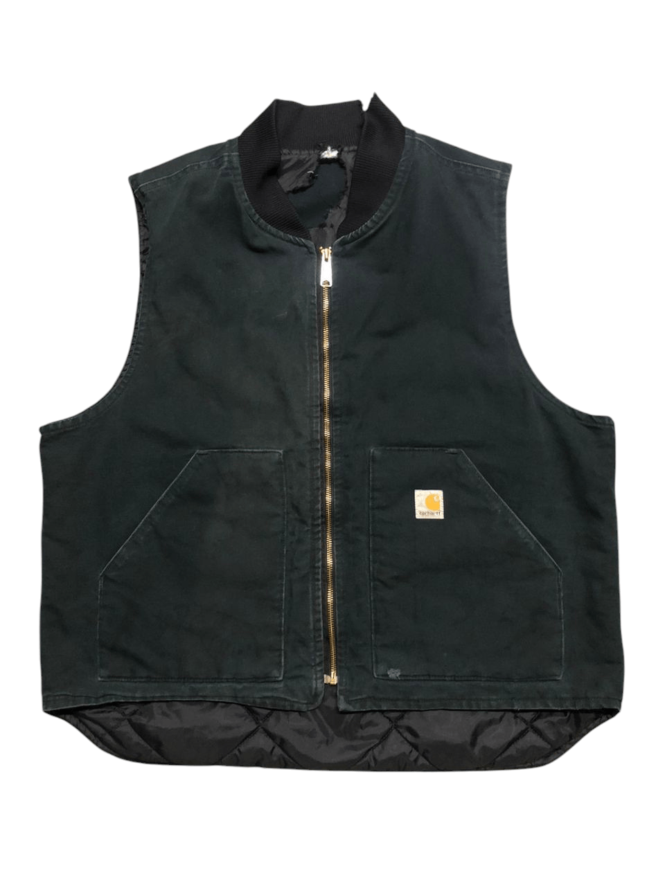 Carhartt Carhartt Quilted Dark Green Vest Faded Distressed Size US L / EU 52-54 / 3 - 1 Thumbnail