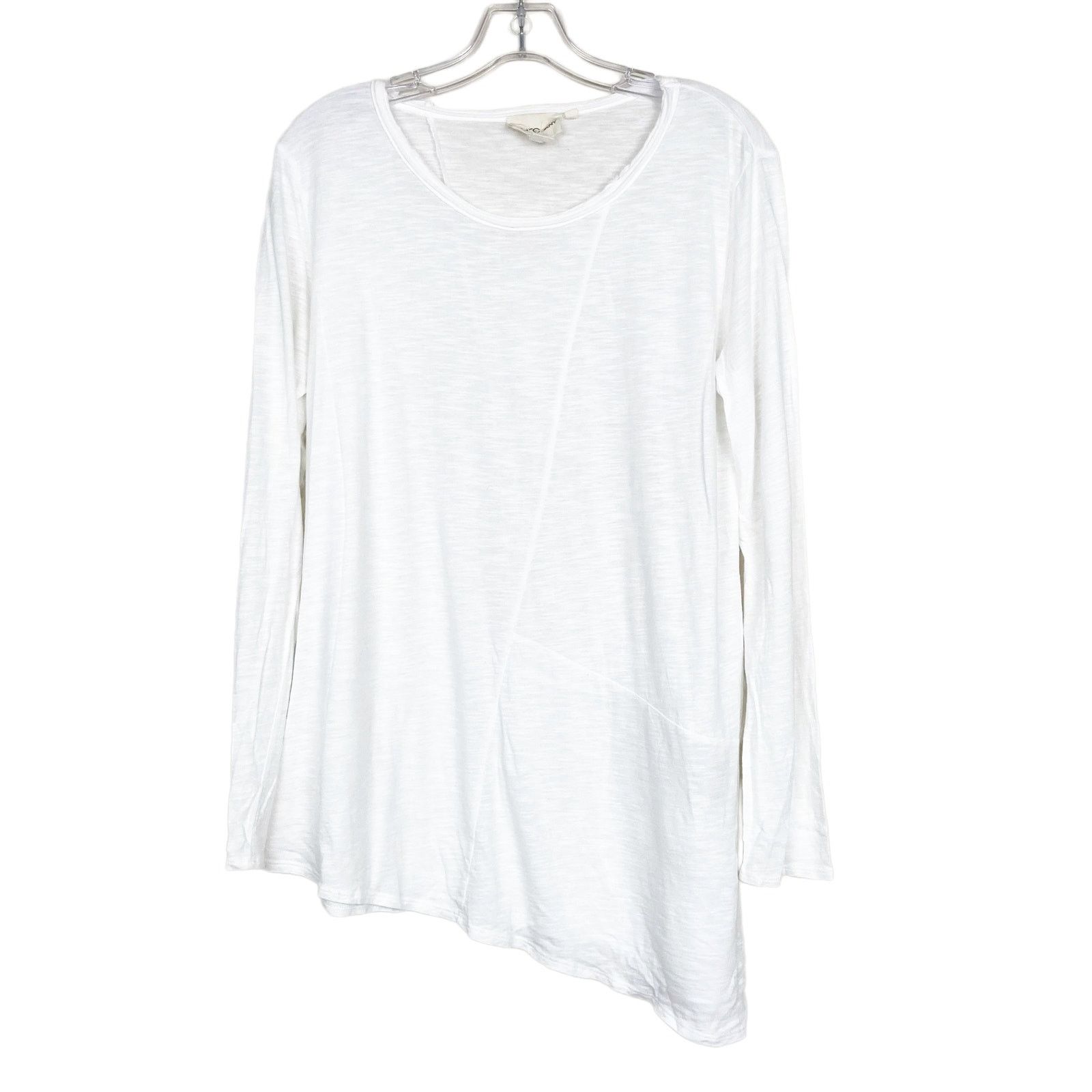 DKNY Pure DKNY White Assymetriacal Long Sleeve Shirt Sz M Size M / US 6-8 / IT 42-44 - 1 Thumbnail