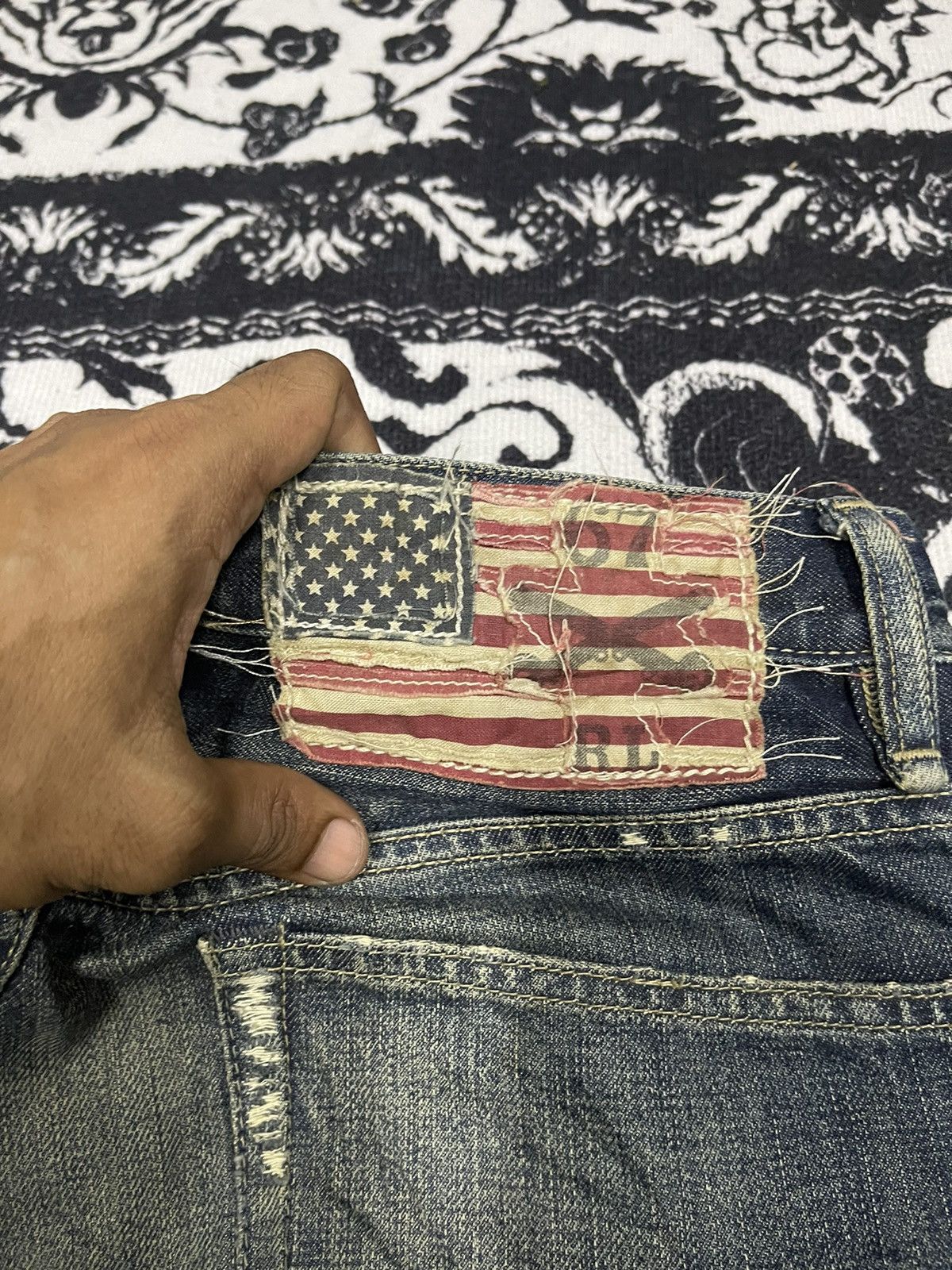 Japanese Brand 2000s PJC RALPH LAUREN DISTRESSED JEANS Size US 30 / EU 46 - 21 Thumbnail