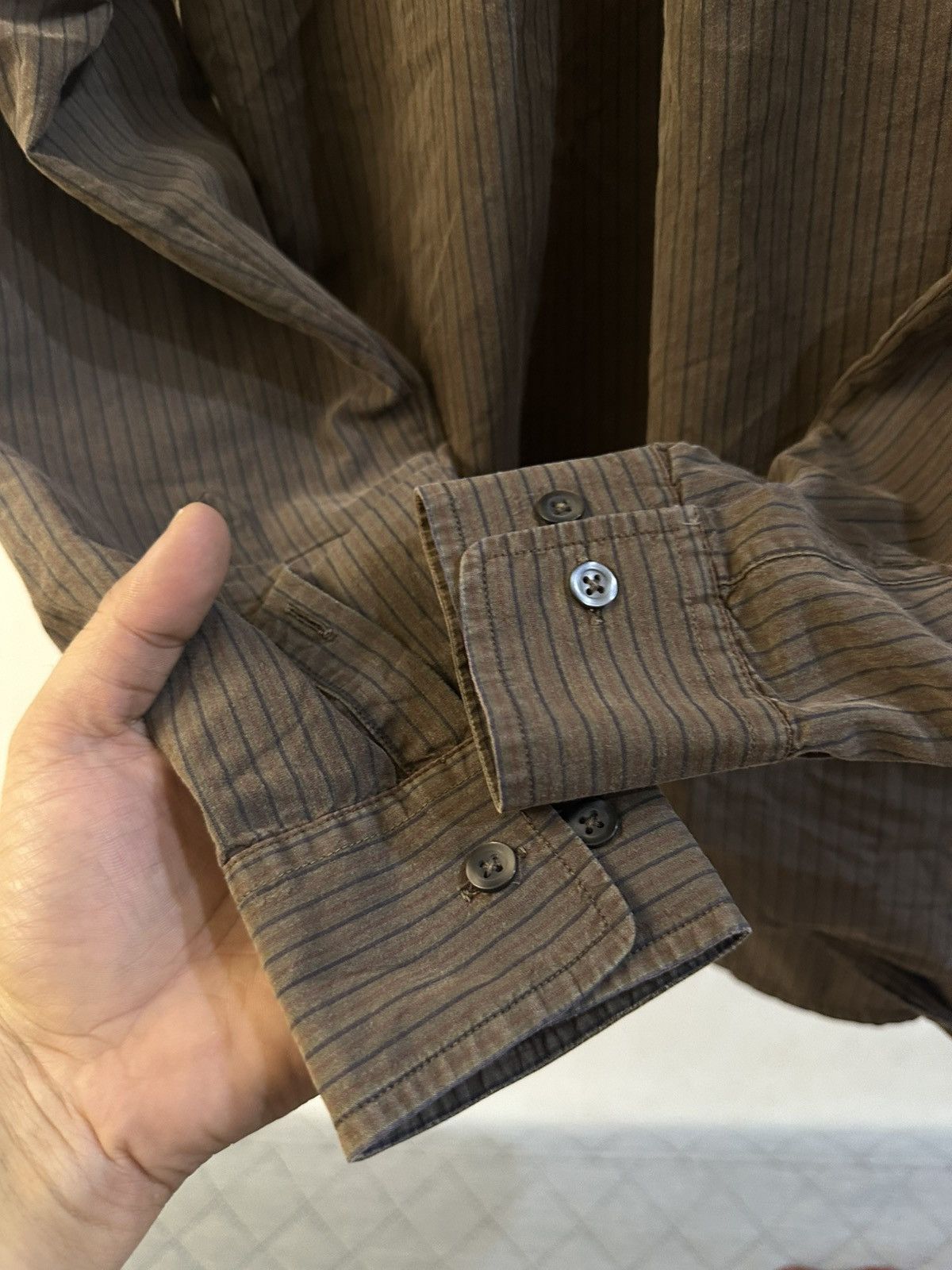 C.P. Company 1990 - C.P. Company Made In Italy Stripes Button Up Shirt Size US M / EU 48-50 / 2 - 10 Thumbnail