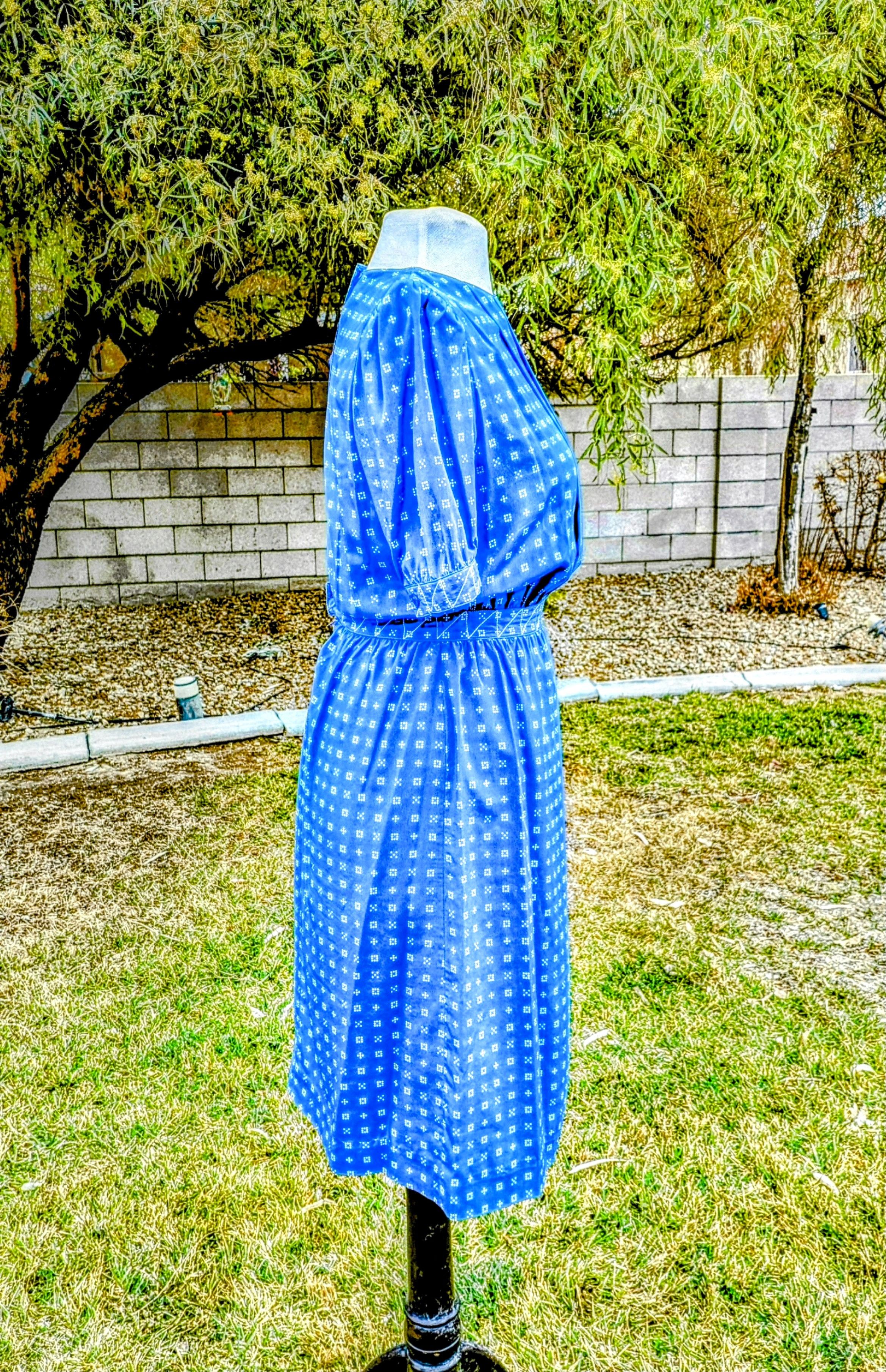 Vintage 1980s VTG Maggy London By Jeannene Booher Silk Midi Dress Size S / US 4 / IT 40 - 4 Thumbnail