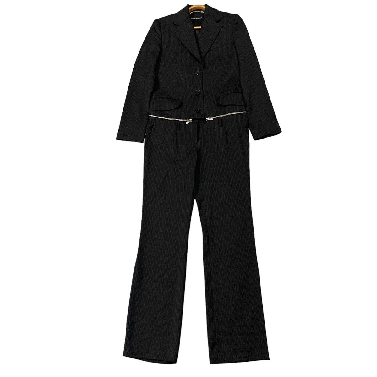 Dolce & Gabbana Runway Dolce & Gabbana Pinstripe Jumpsuit Size S / US 4 / IT 40 - 1 Thumbnail
