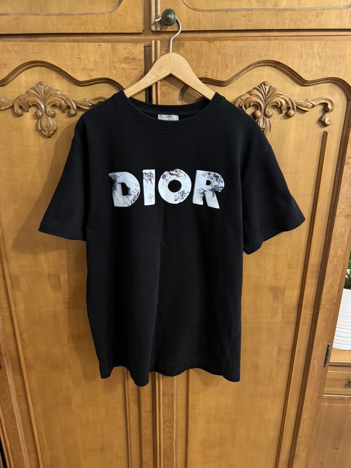 image of Dior X Arsham Black Tee, Men's (Size Small)