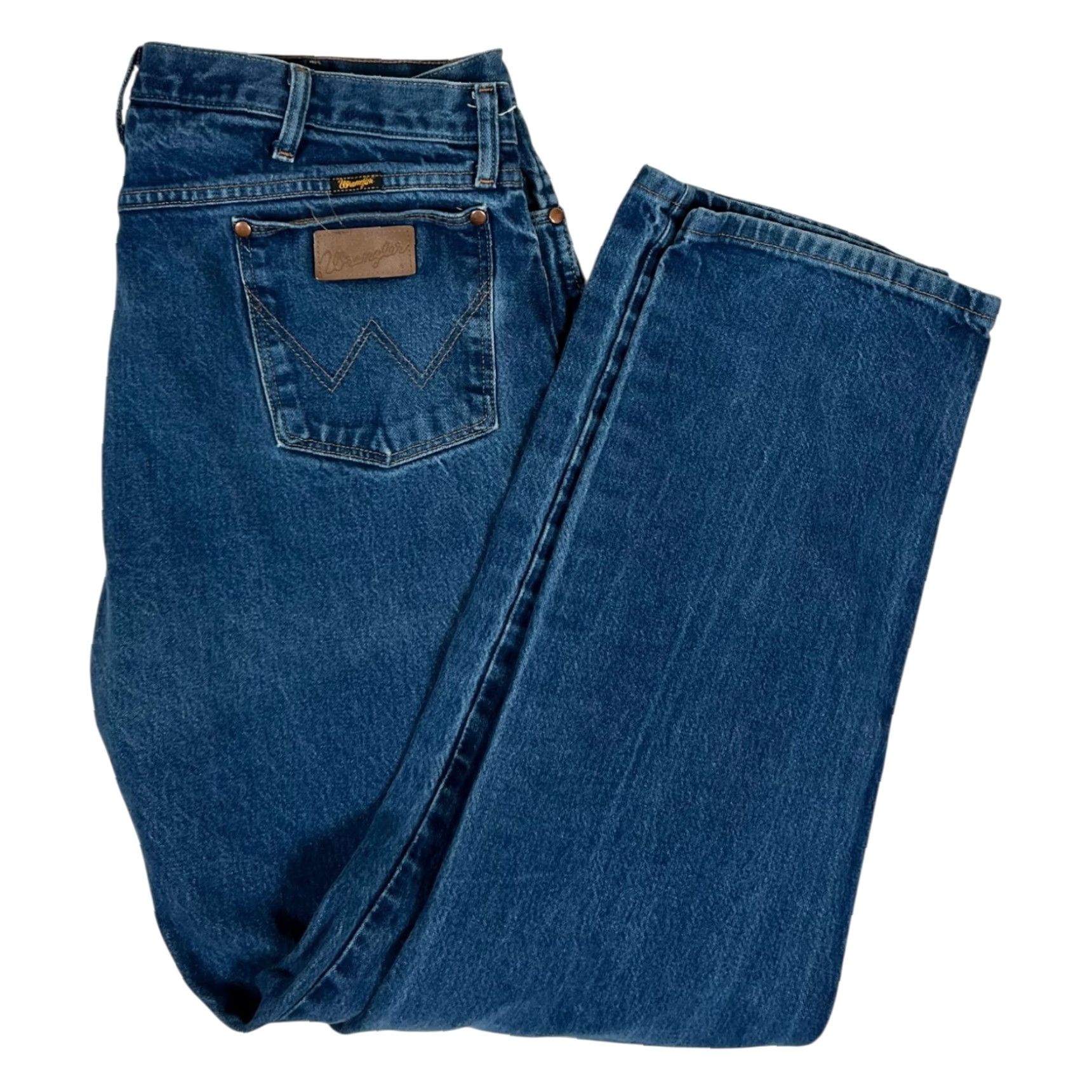 Wrangler VINTAGE Wrangler 13MWZ Regular Fit Jeans Cowboy Blue Denim 40x34 Mens Wrangler Cowboy Cut 5-Pocket Size US 40 / EU 56 - 2 Thumbnail