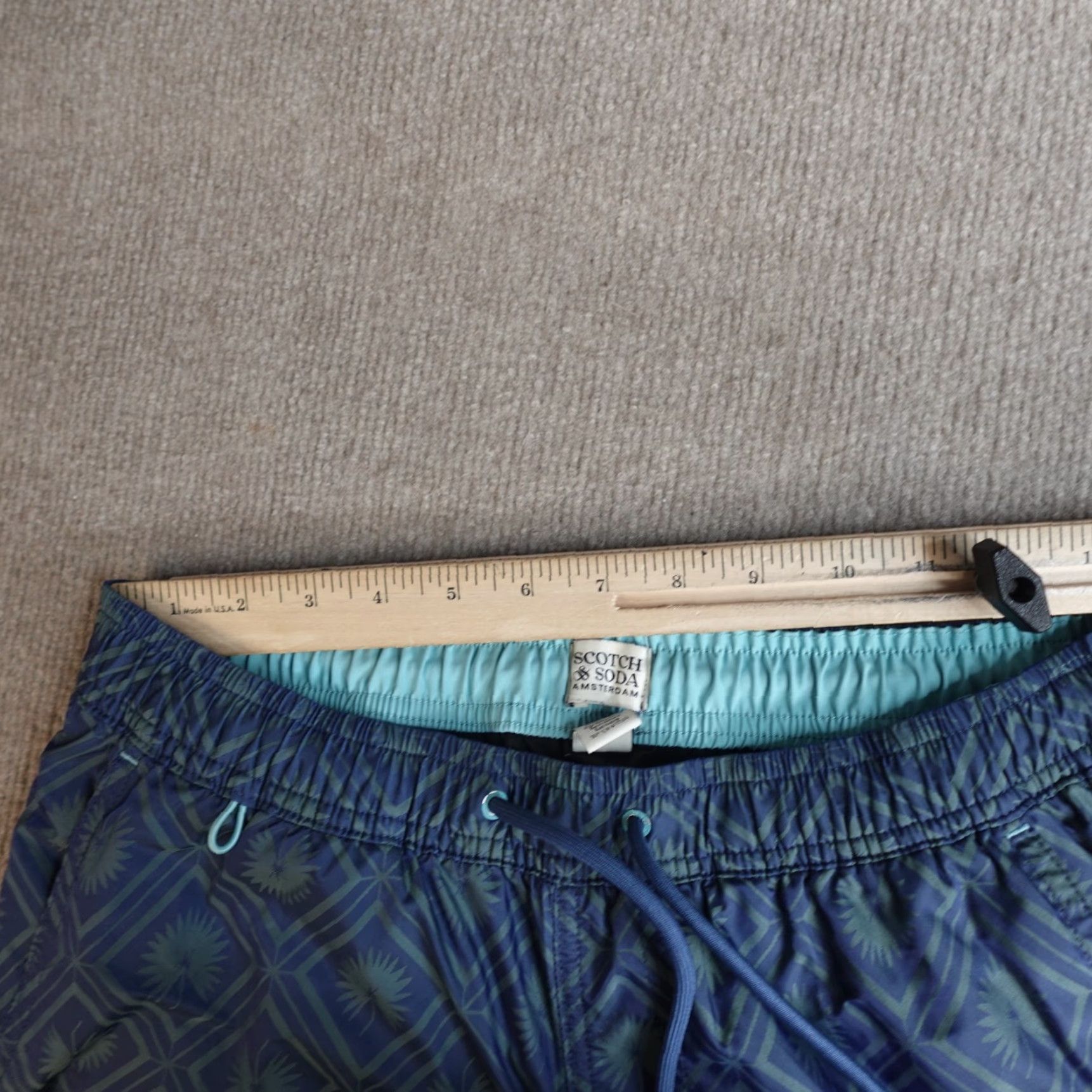 Scotch & Soda Scotch & Soda Shorts Small Geometric Lined Drawstring Men's S Blue Floral Casual Summer Athletic Vintage: No? Size US 29 - 2 Thumbnail