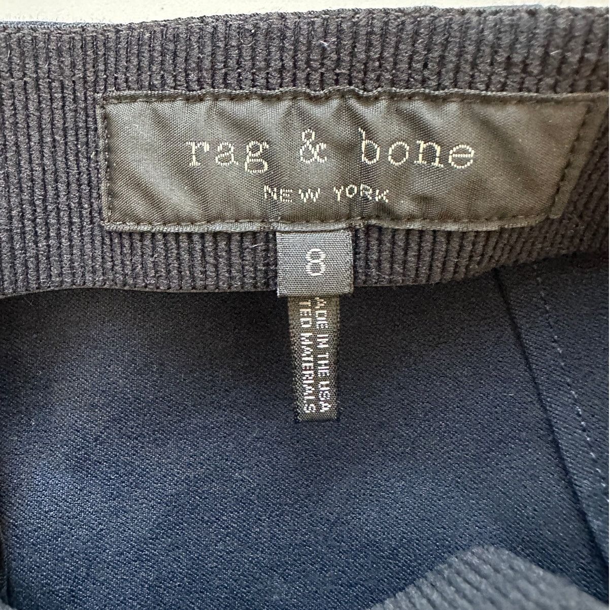 Rag & Bone rag & bone Navy Blue Stretch Back Zip High Waist Trouser 8 Size 30" / US 8 / IT 44 - 6 Thumbnail