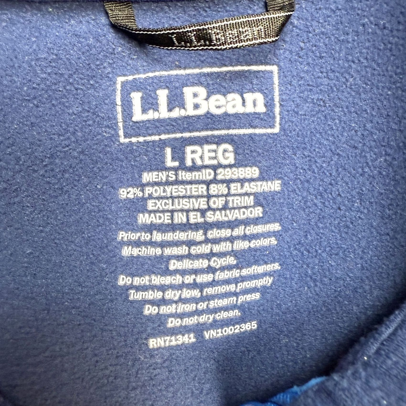 Vintage L.L. Bean Jacket Mens Large Blue Pro Stretch Full Zip Fleece Windbreaker Casual Travel Chore Size US L / EU 52-54 / 3 - 5 Thumbnail