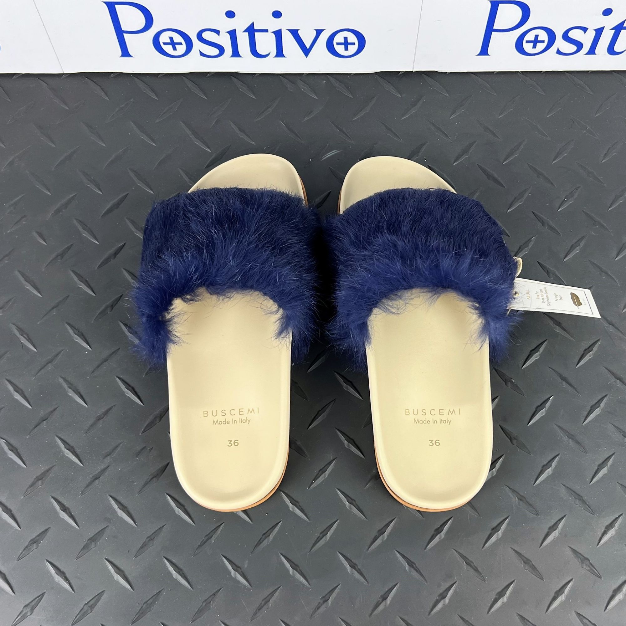 Buscemi Buscemi Slide Fur Clot Purple Leather Slippers US 7 EU 37 Size US 7 / IT 37 - 3 Thumbnail