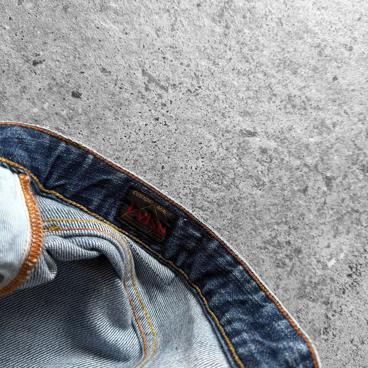 Evisu Evisu Womens Vintage Dark Blue Indigo Selvedge Jeans Pants Size 33" - 7 Thumbnail