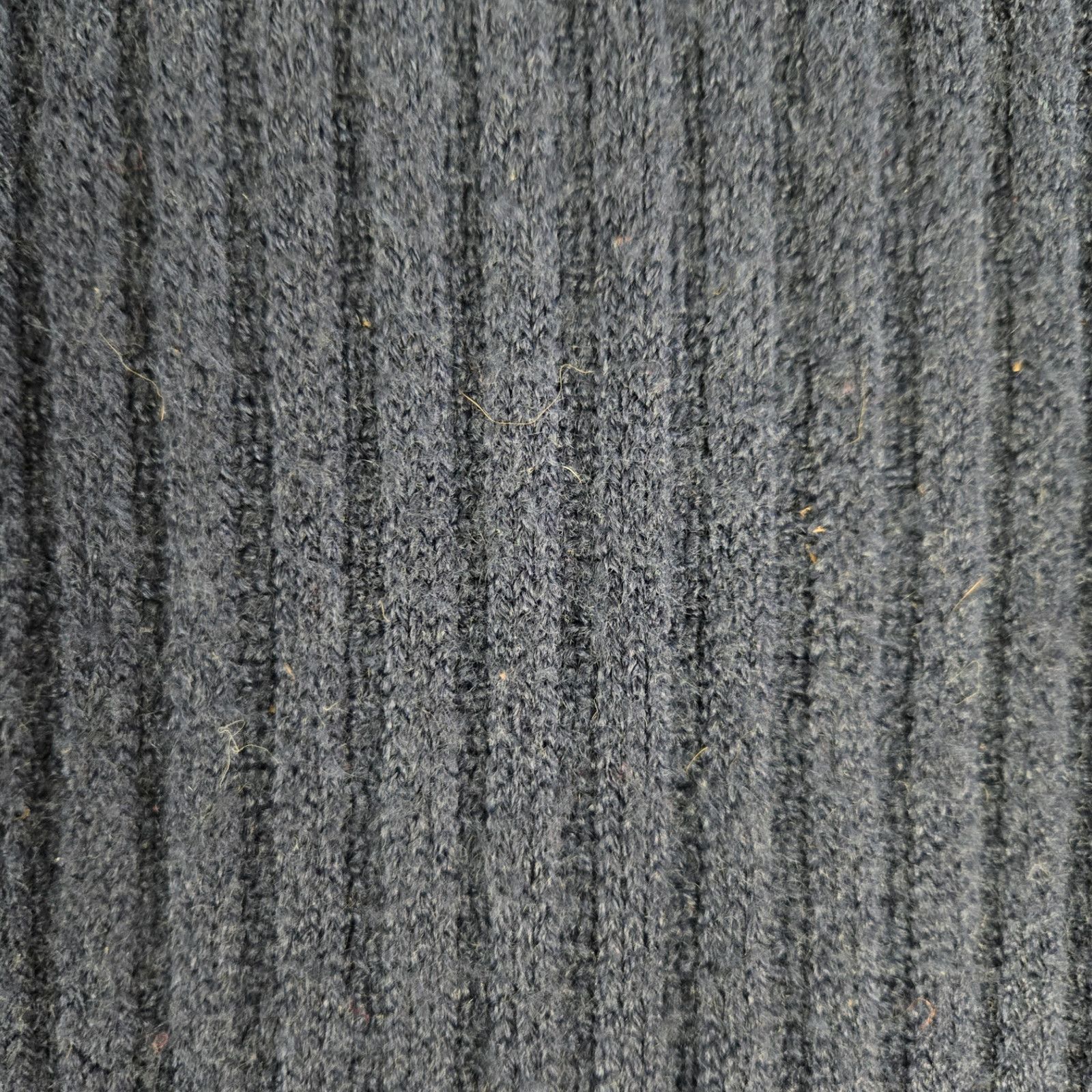 Other Navy Blue Ribbed Knit Fringe Soft Scarf OSFM Size ONE SIZE - 4 Thumbnail