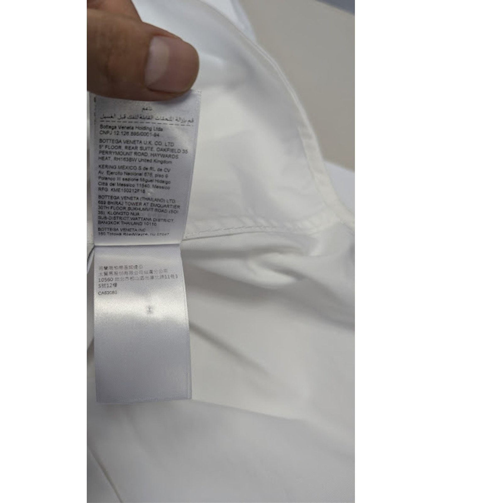 Bottega Veneta o1rshd1 Compact Cotton Canvas Shirt in White Size US M / EU 48-50 / 2 - 20 Thumbnail
