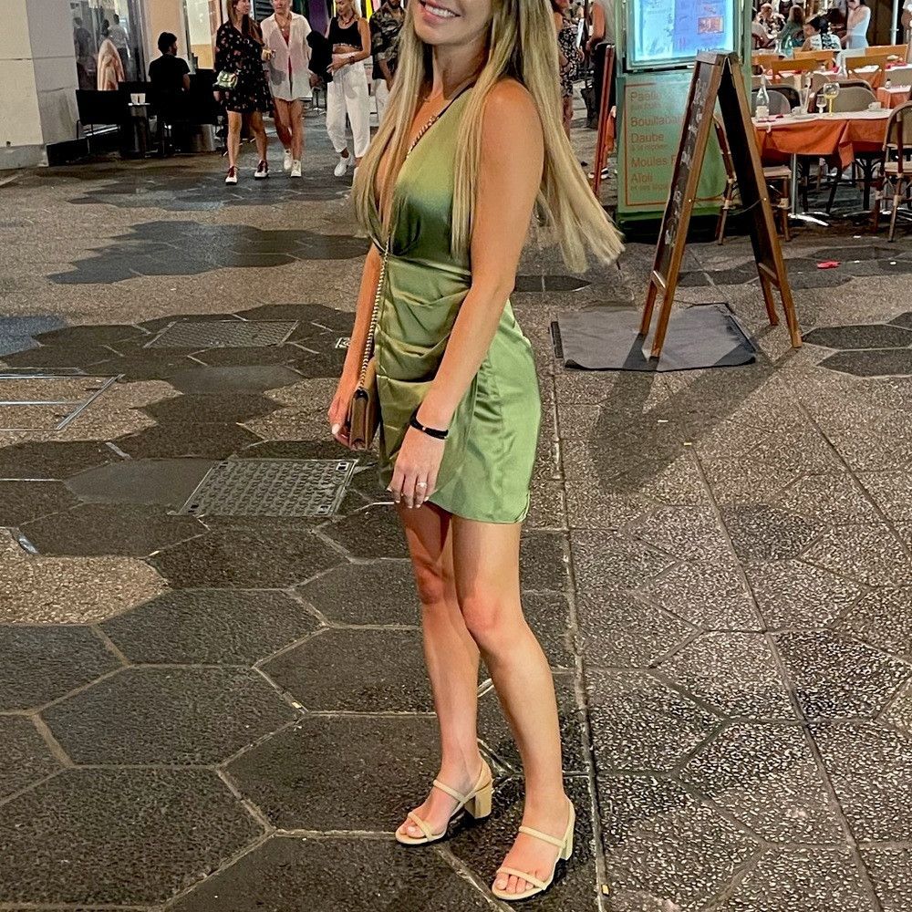 Zara Zara Green Asymmetrical Ruched Cocktail Dress Size S / US 4 / IT 40 - 6 Thumbnail
