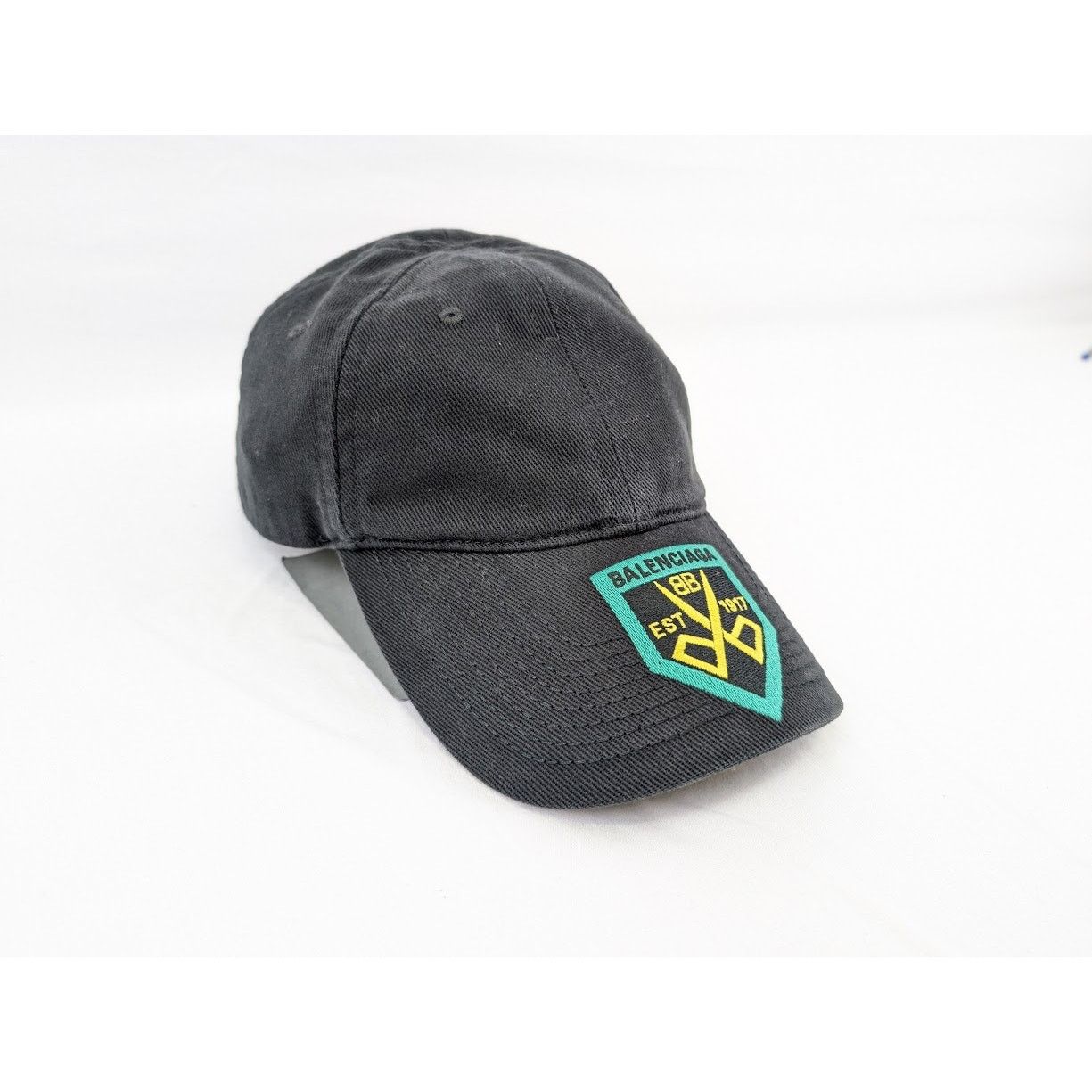 Balenciaga o1rshd1 Size: L / Hat Diagonal Cap Cotton Drill Black White Size ONE SIZE - 4 Thumbnail