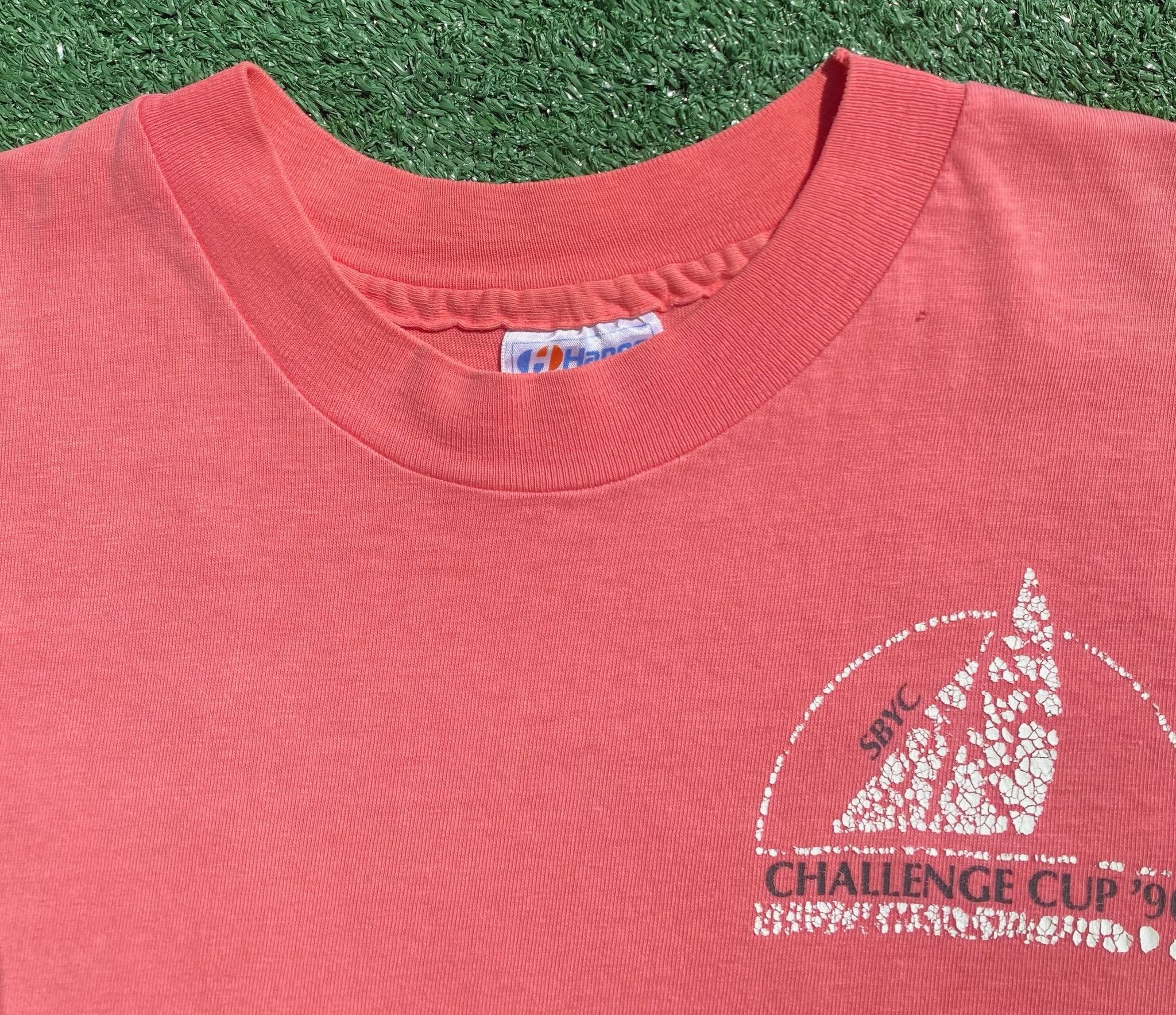Hanes 1990 Challenge Cup Sailing Santa Barbara Yacht T-Shirt Large Size US L / EU 52-54 / 3 - 3 Thumbnail