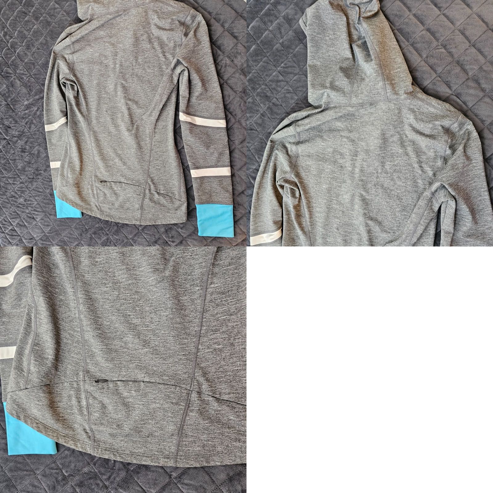 Gap Gap Fit Women's Hoodie 1/2 Zip Sweatshirt Charcoal Grey S Heather Thumbhole Activewear Zip Full Zip|Gray Womens Hoodies Size S / US 4 / IT 40 - 10 Thumbnail