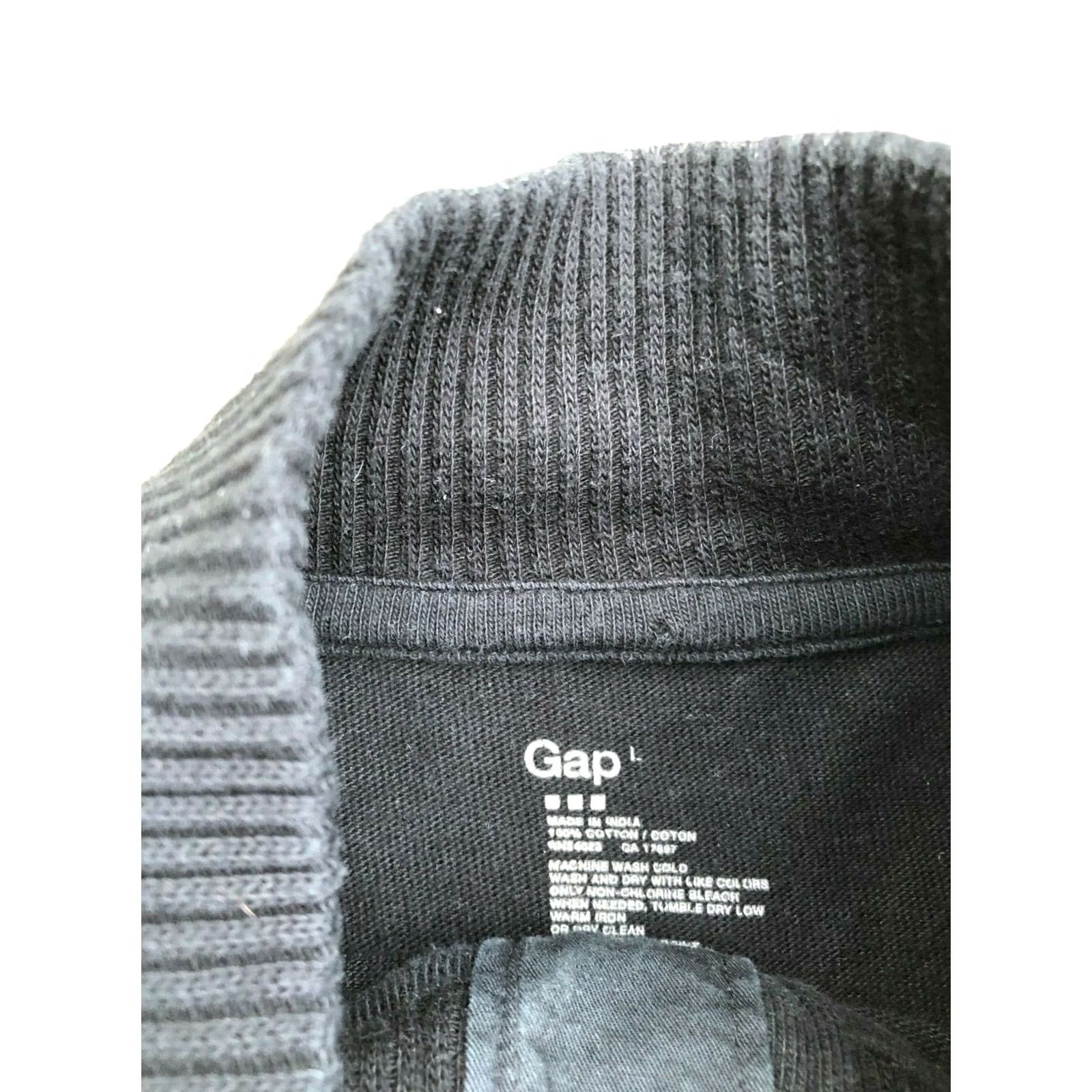 Gap GAP Men's 1/4 Button Pullover Sweater Shirt Black L Adult Mens Size US L / EU 52-54 / 3 - 3 Thumbnail