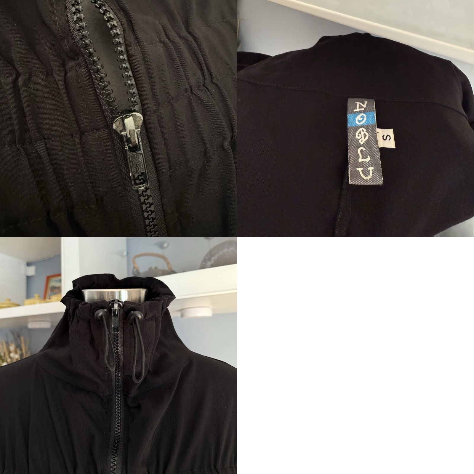 Vintage VINTAGE Noblu A-Line Black Jacket Artsy Lagenlook Jacket Women S Black Pockets Zip Front Tie Neck Collar Light Weight Size S / US 4 / IT 40 - 8 Thumbnail