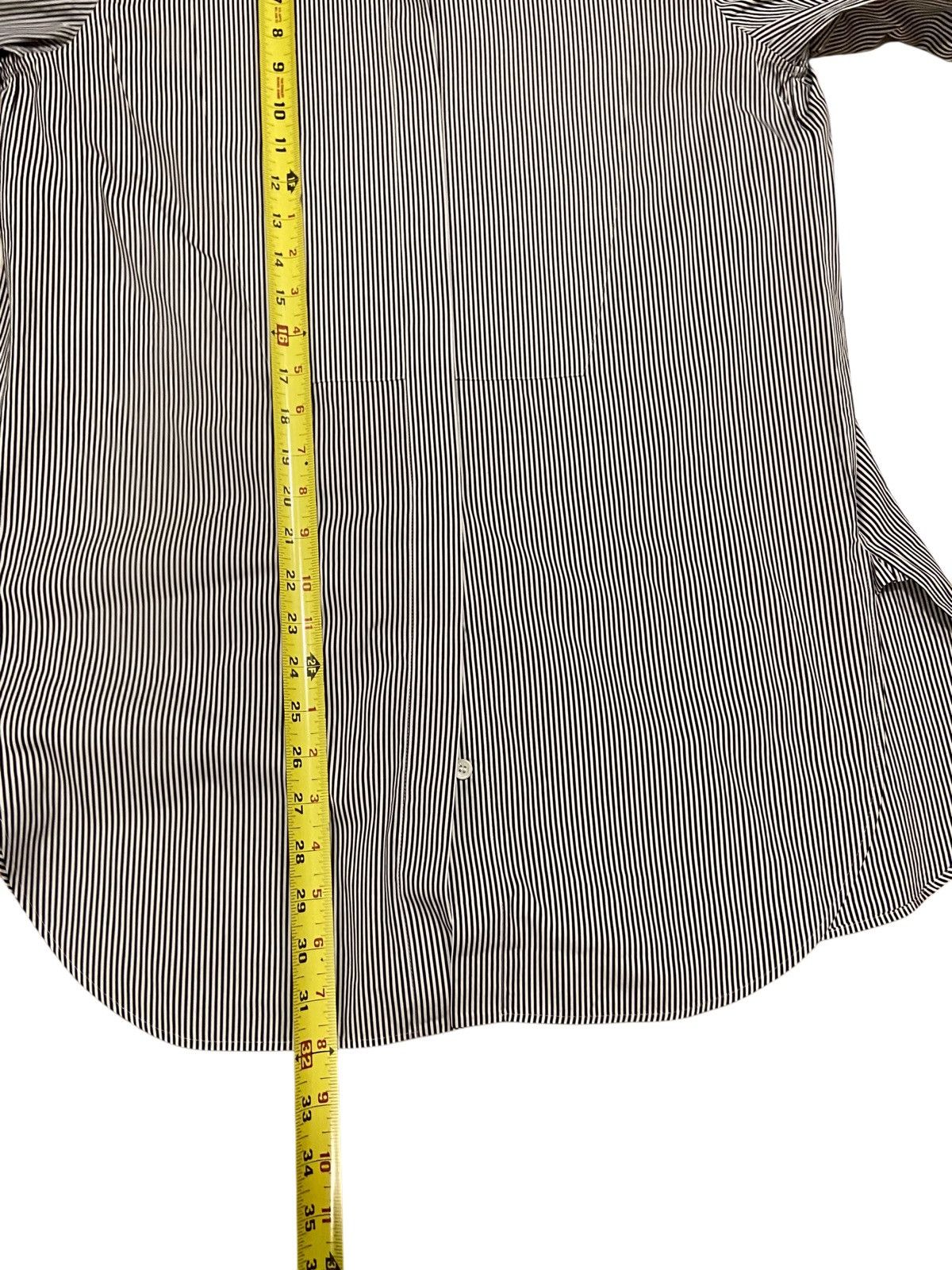 Celine × Designer Celine Women’s Striped Long Sleeve Button Up Dress Size S / US 4 / IT 40 - 14 Thumbnail