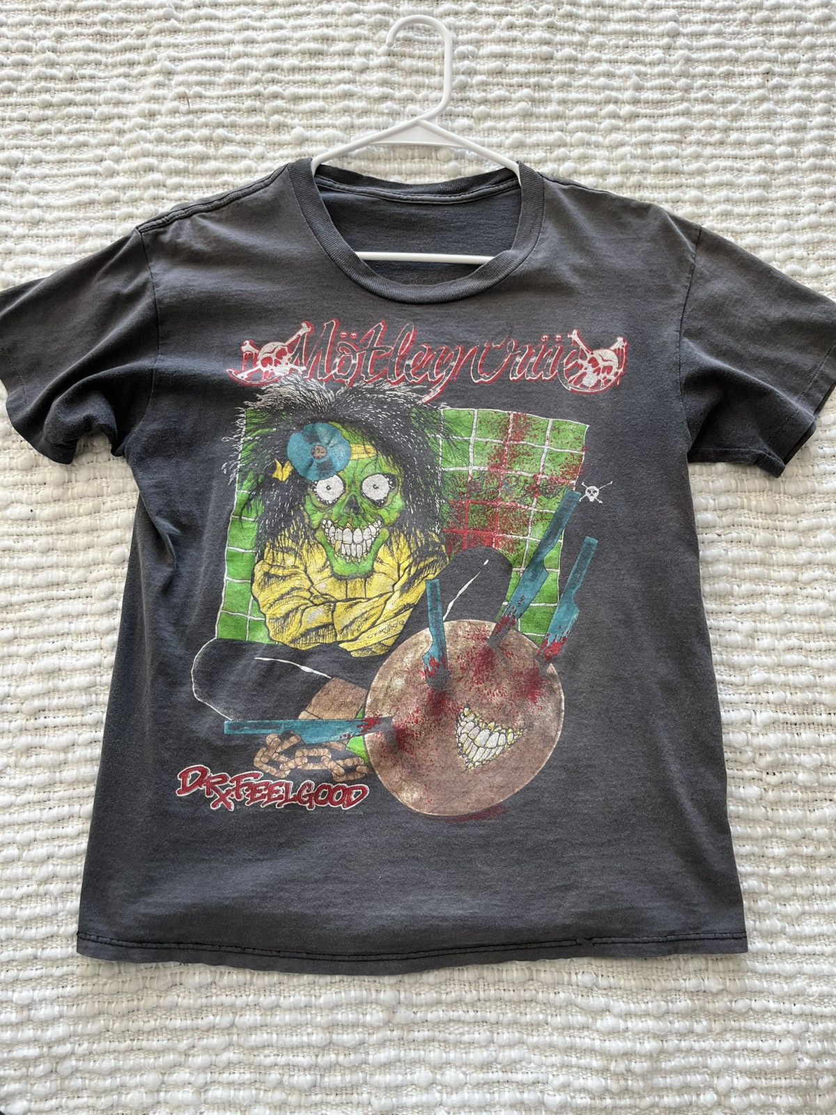 image of Vintage 1989 Motley Crue Dr. Feelgood Shirt in Black, Men's (Size Small)