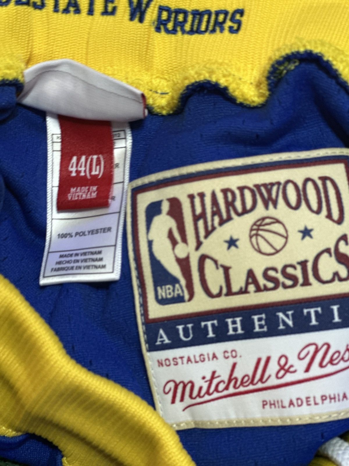 Mitchell & Ness Mitchell & Ness Warriors large Authentic Away Shorts 96-96 Size US 34 / EU 50 - 9 Thumbnail