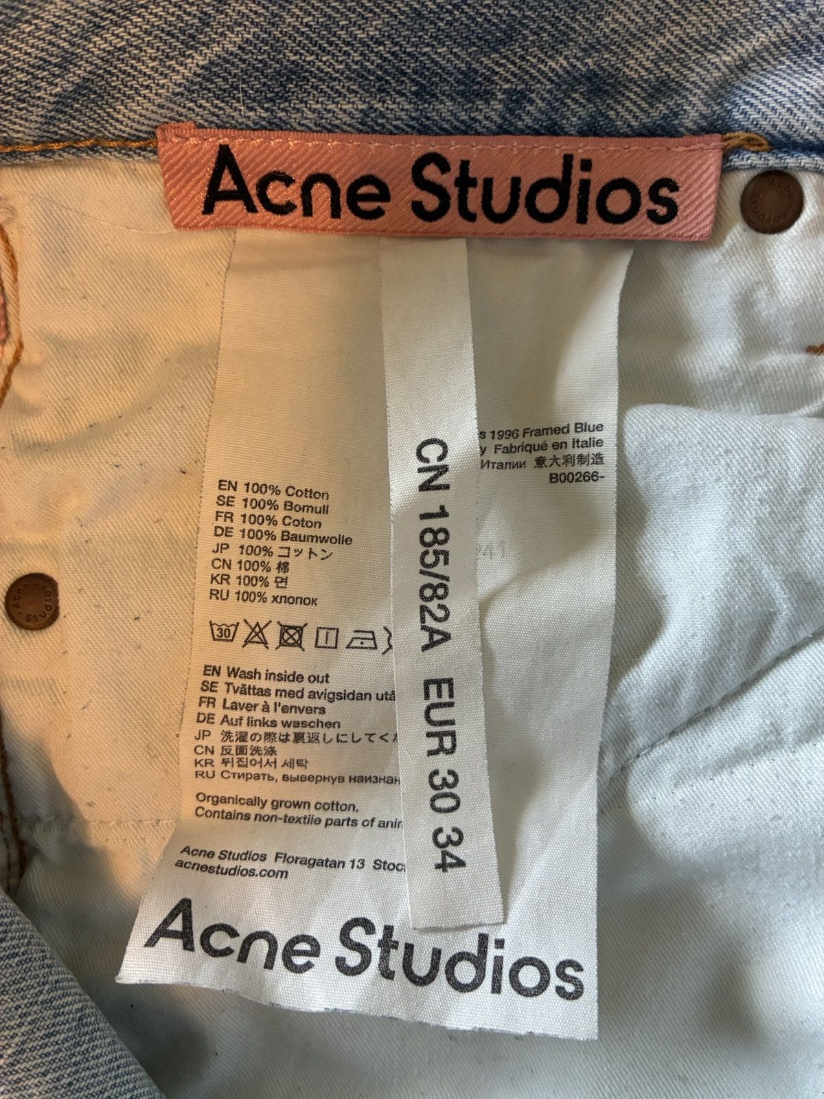 Acne Studios Patched Distressed Denim Jeans Size US 30 / EU 46 - 5 Thumbnail