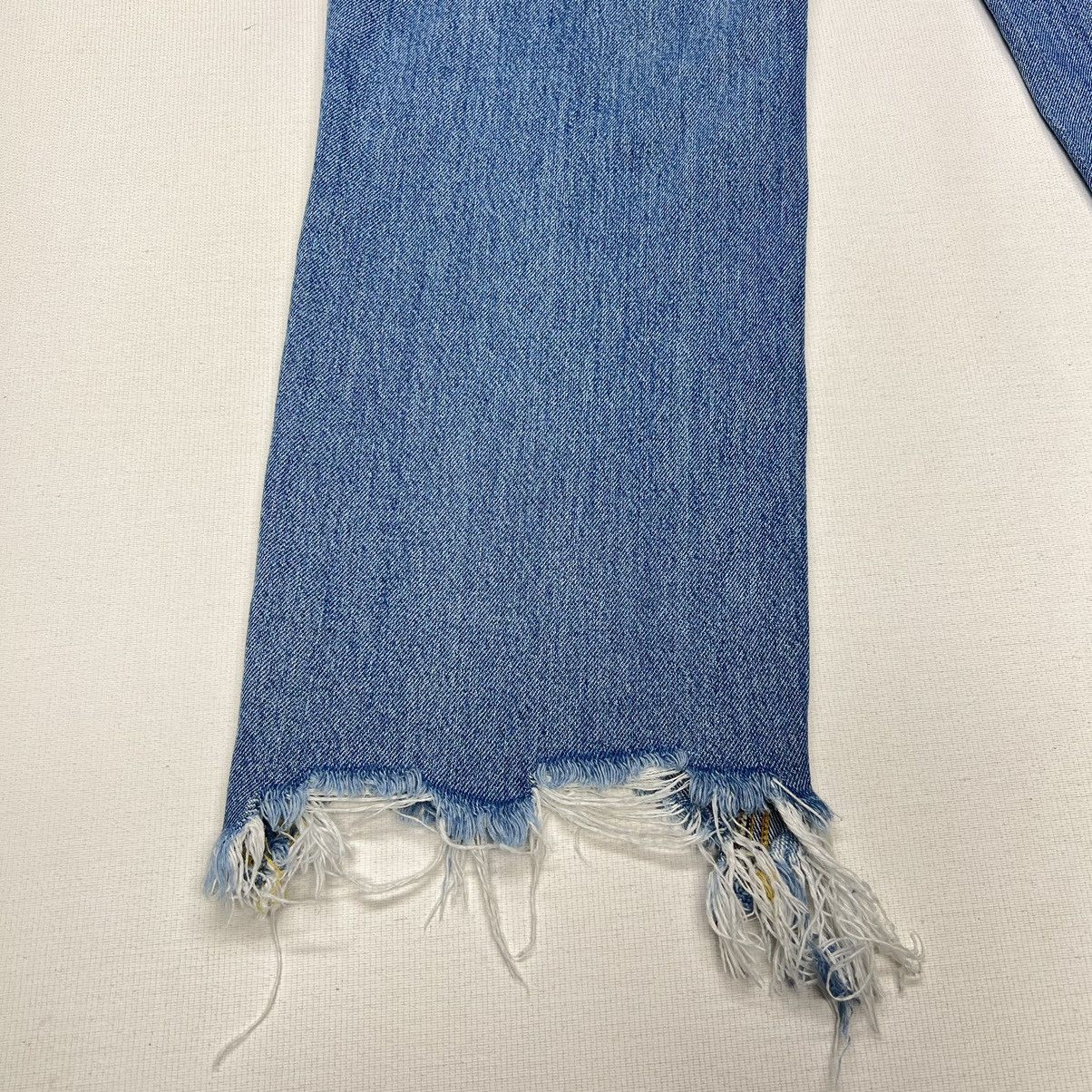 Free People We The Free Jeans Blue Straight Distressed Destroyed Ripped Size 29" - 17 Thumbnail