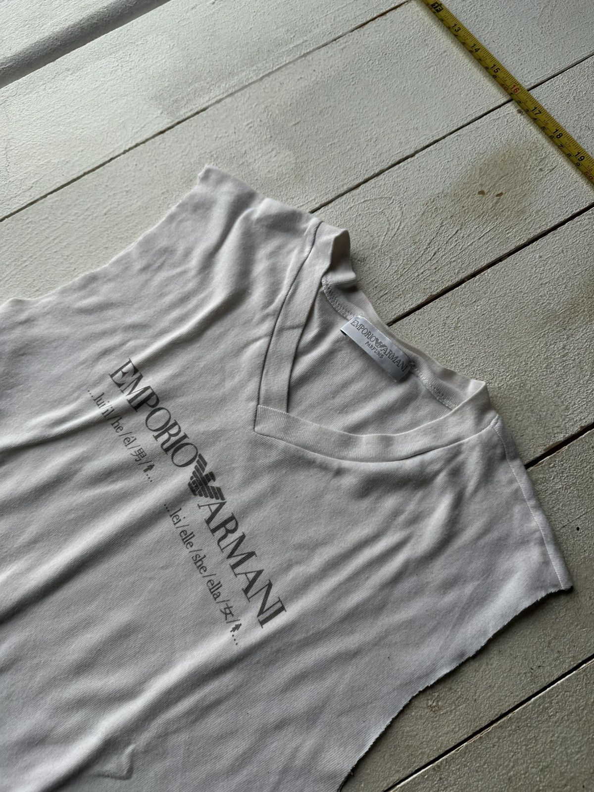 Armani 🚨VNTG Emporio Armani Jeans big monogram TANK TOP big logo Size US S / EU 44-46 / 1 - 2 Thumbnail