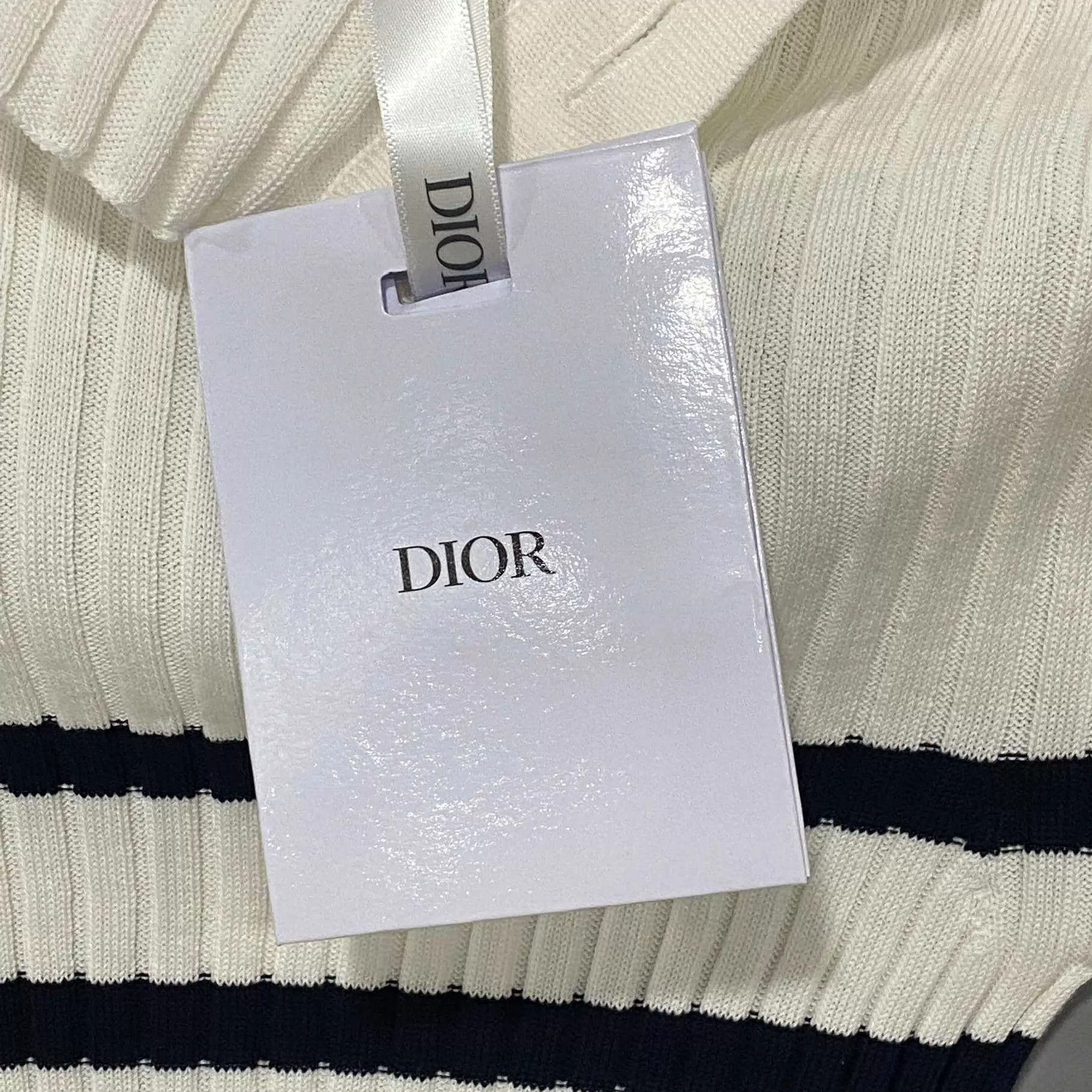 Dior Dior gold button striped knit short sleeve T-shirt 34 Size XS / US 0-2 / IT 36-38 - 5 Thumbnail