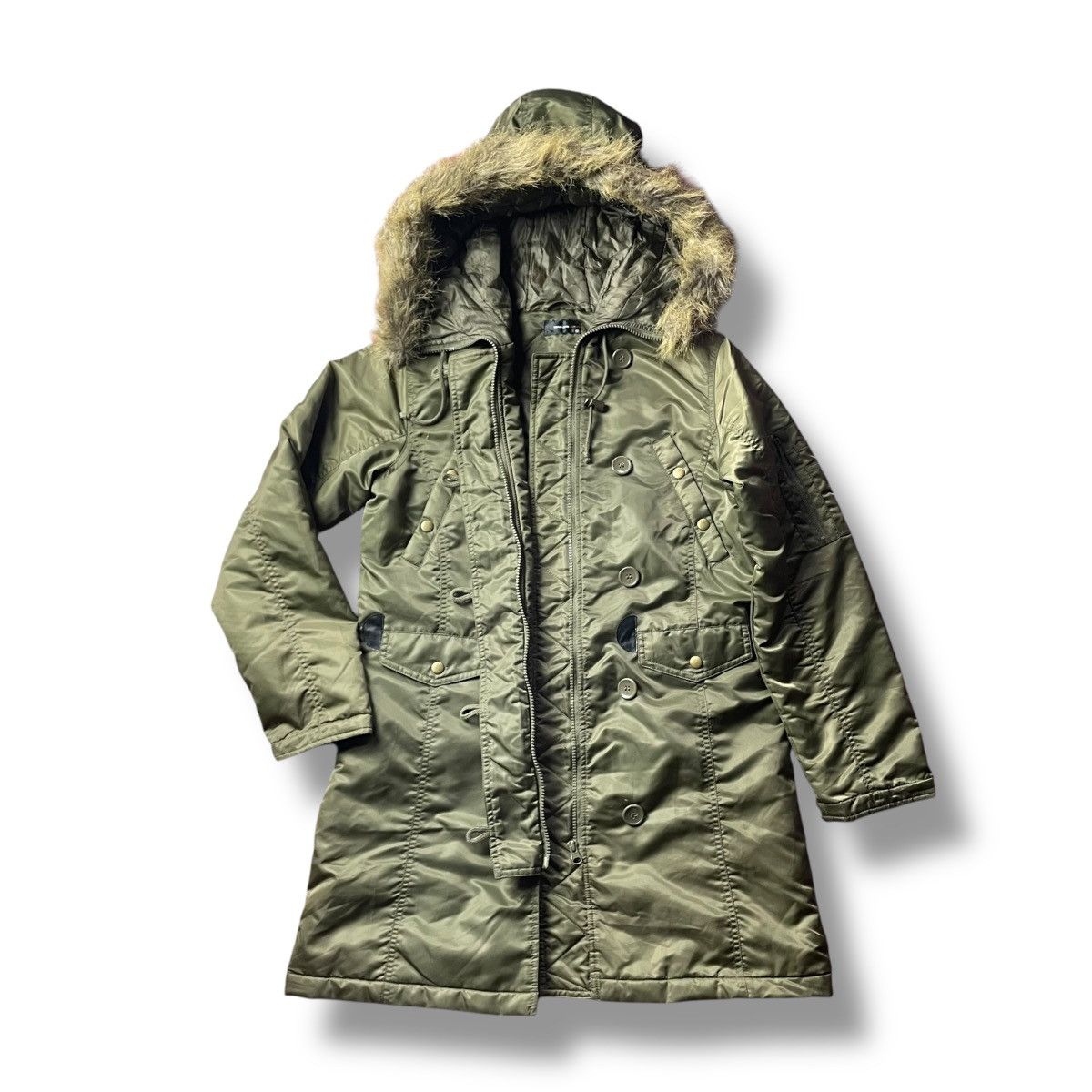 If Six Was Nine × Japanese Brand × Le Grande Bleu (L.G.B.) 🇯🇵 LAKLSH GIRL MULTIPOCKET FUR HOODIE JACKET Size M / US 6-8 / IT 42-44 - 3 Thumbnail