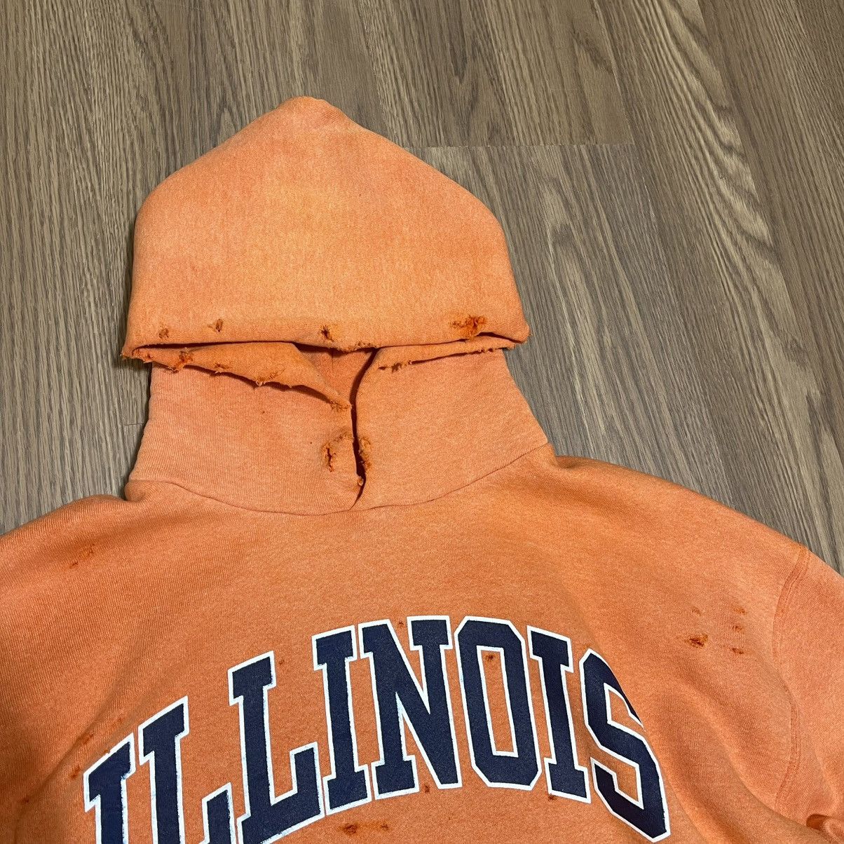 Vintage Vintage Sun faded Illinois hoodie Size US L / EU 52-54 / 3 - 4 Thumbnail