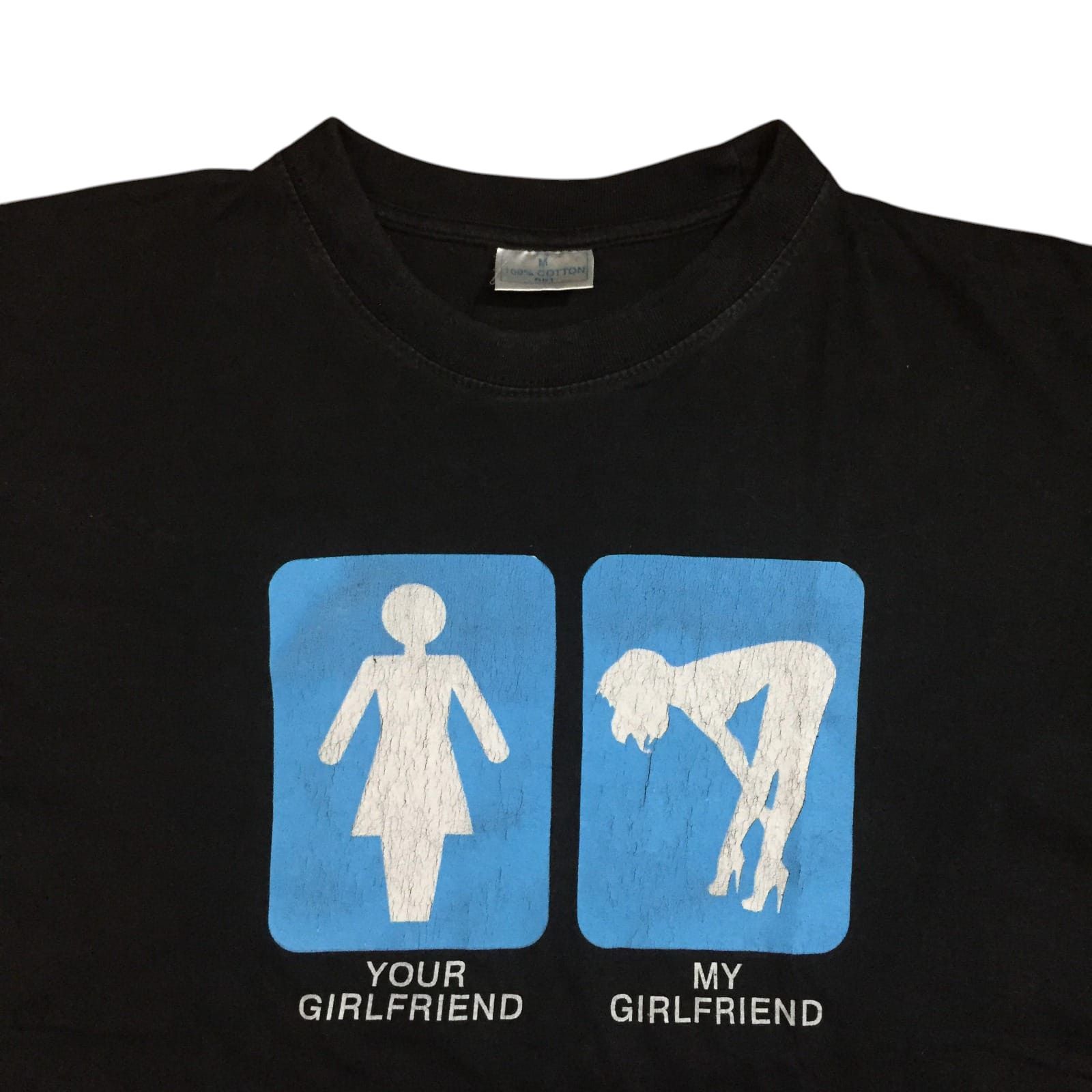 Vintage Vintage 1980s Girlfriend Words Tee Size US M / EU 48-50 / 2 - 1 Thumbnail