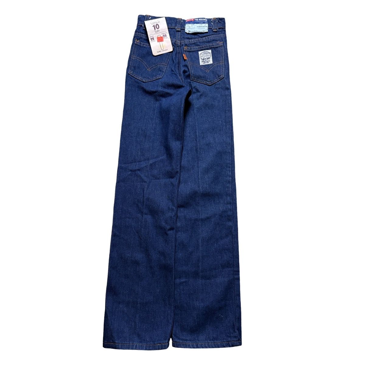 Levi's Vintage 80's Levi's 0718 Girls Jeans 22x28 10 Dark Wash NOS Size 22" - 2 Thumbnail