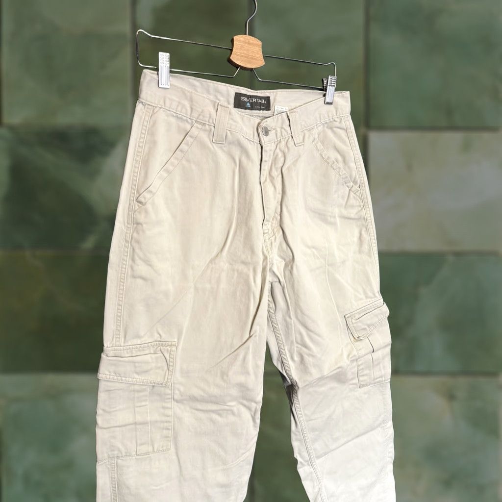 Levi's VINTAGE Levi's Silver Tab White Cotton Cargo Pants Men 32 32in Inseam 90s 8/10 Mens Size US 32 / EU 48 - 1 Thumbnail