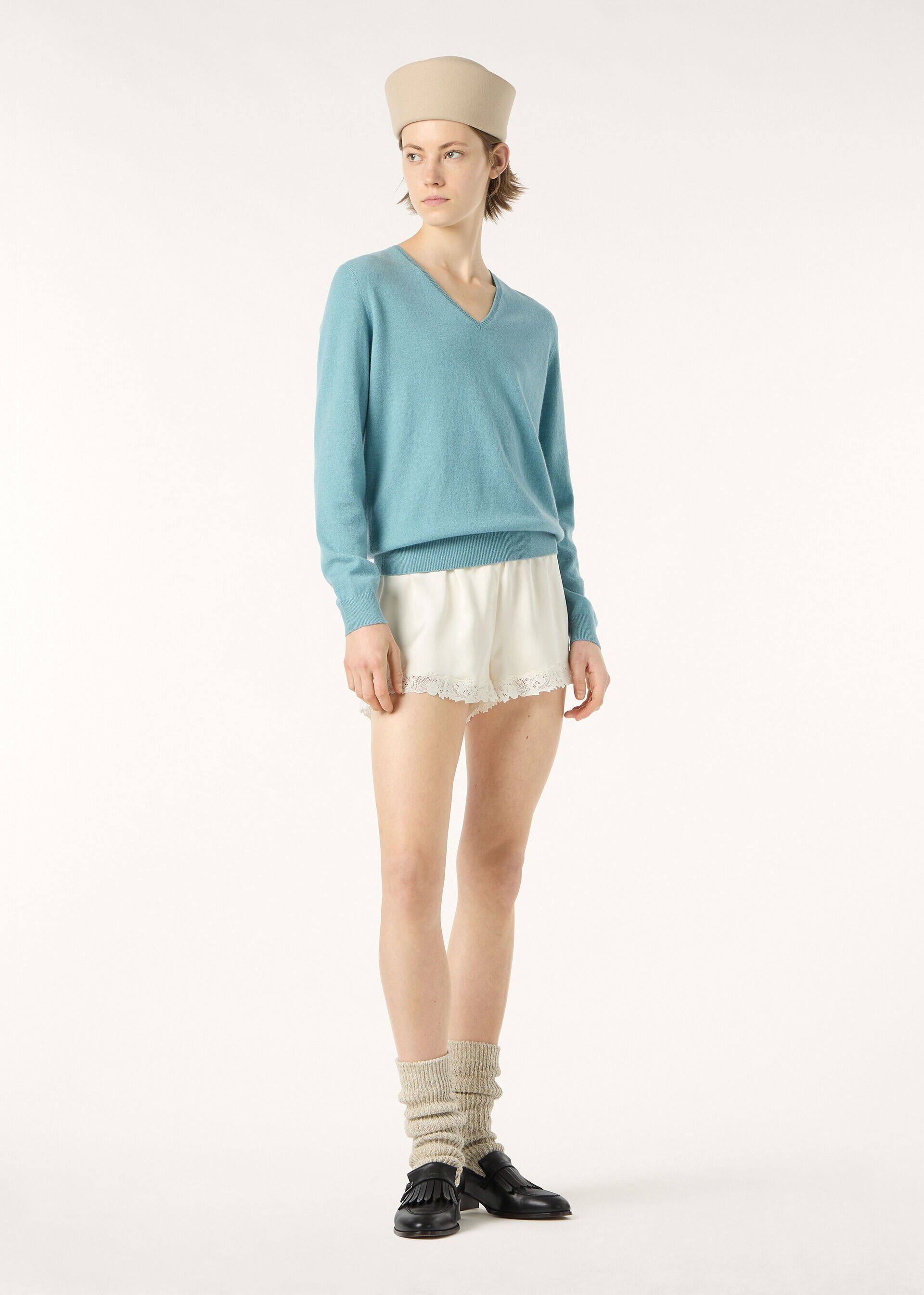 Loro Piana os11x0426 FAQ4514 Sergio Sweater in Underwater Breath Size L / US 10 / IT 46 - 2 Thumbnail