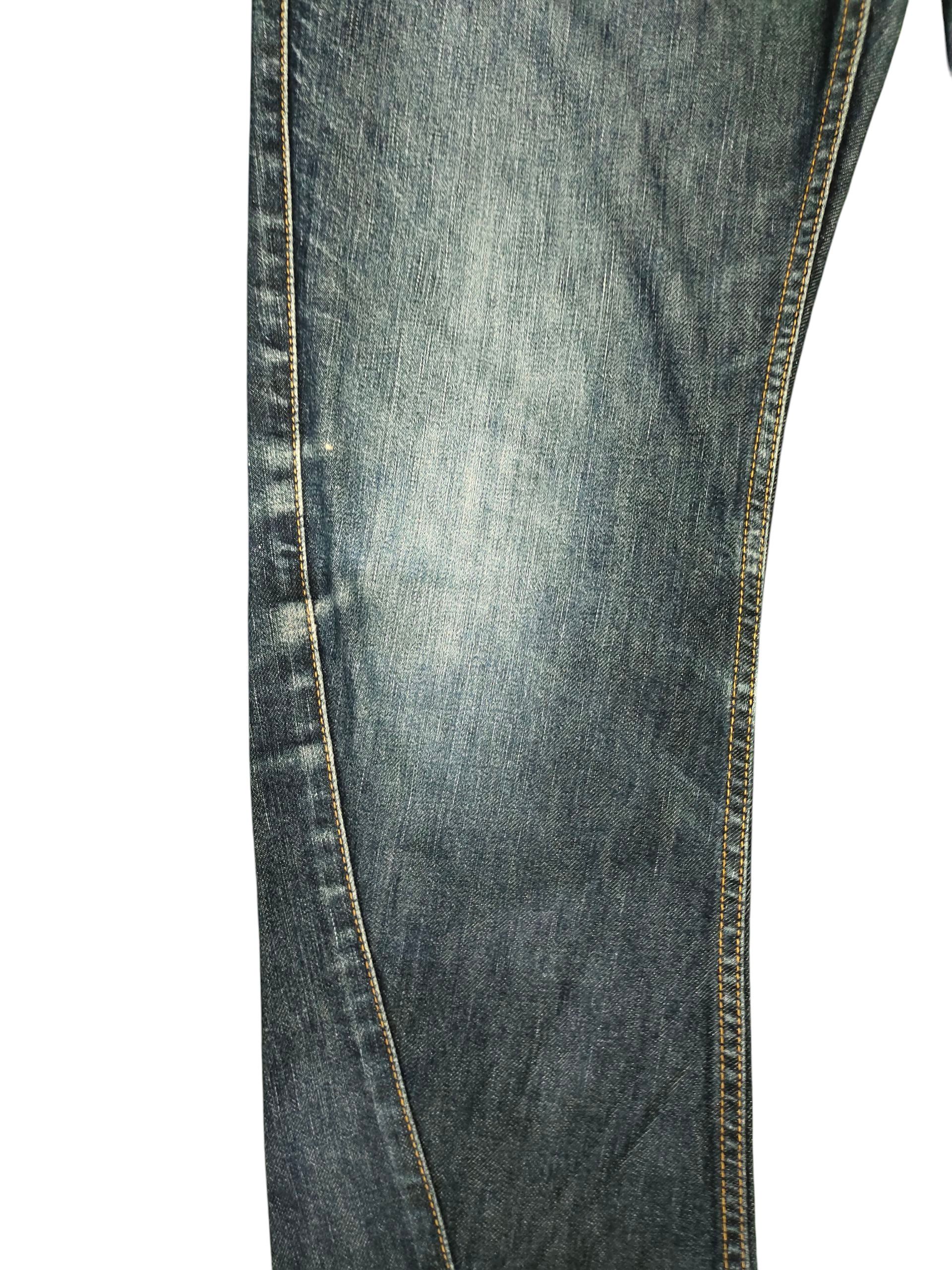 Beams Plus Beams Japan Asymmetrical Clawmark Faded Denim Jeans Size US 32 / EU 48 - 4 Thumbnail