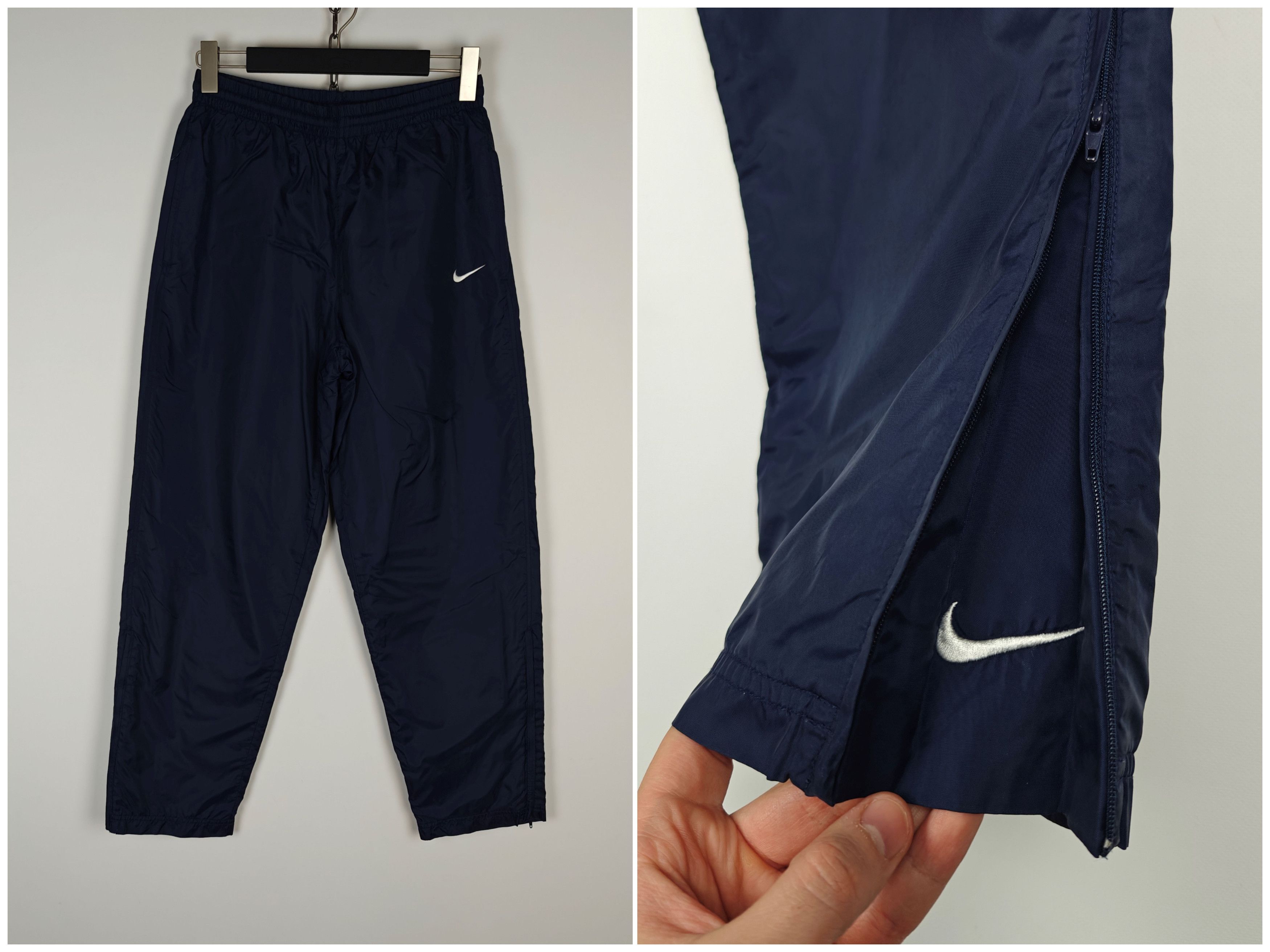 Nike Nike Track Pants VTG Black Label Down Swoosh Blue M Size US 32 / EU 48 - 1 Thumbnail