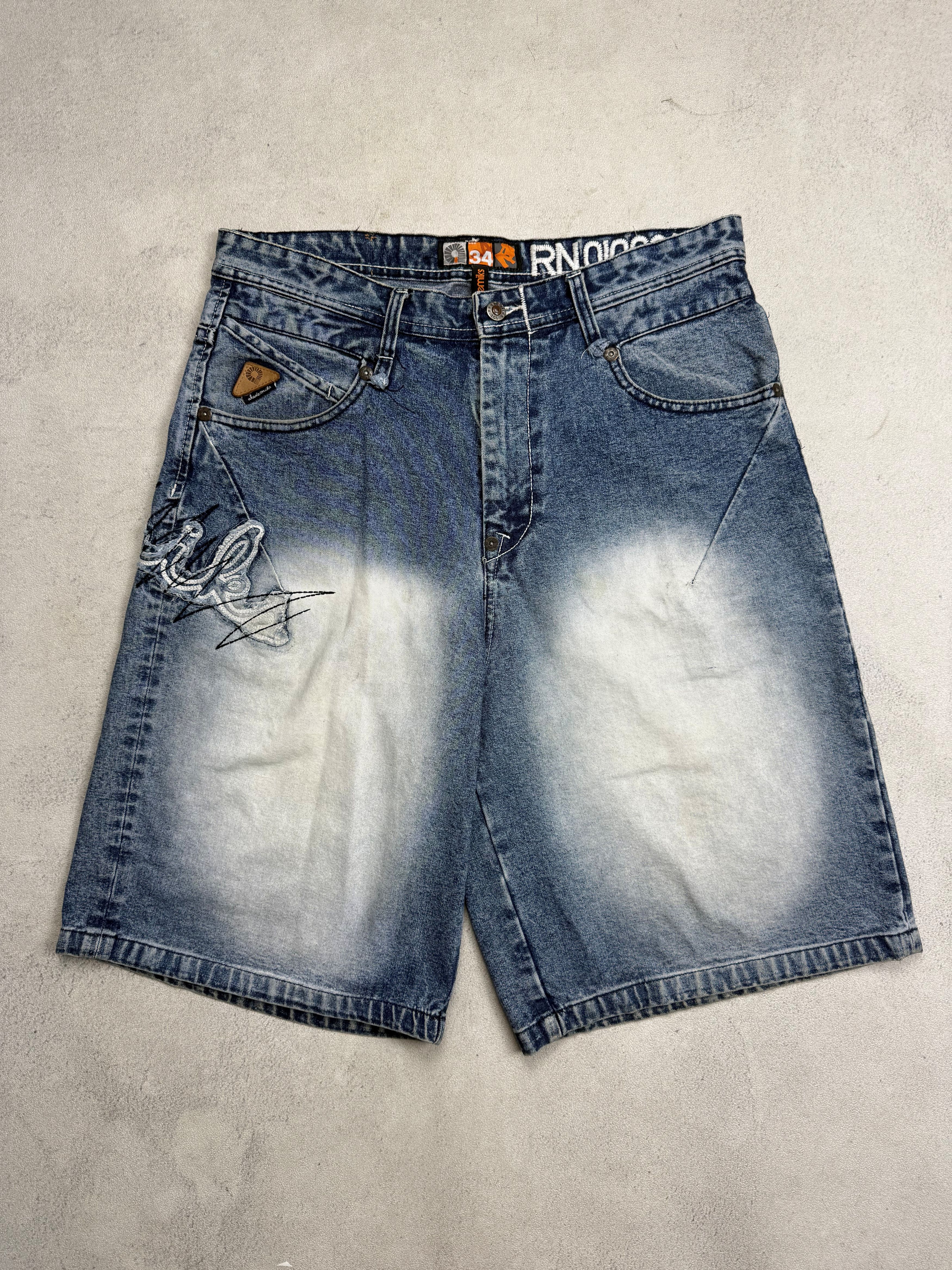 Akademiks Vintage Y2K Akademiks Baggy Shorts Denim Jorts Size US 34 / EU 50 - 1 Thumbnail