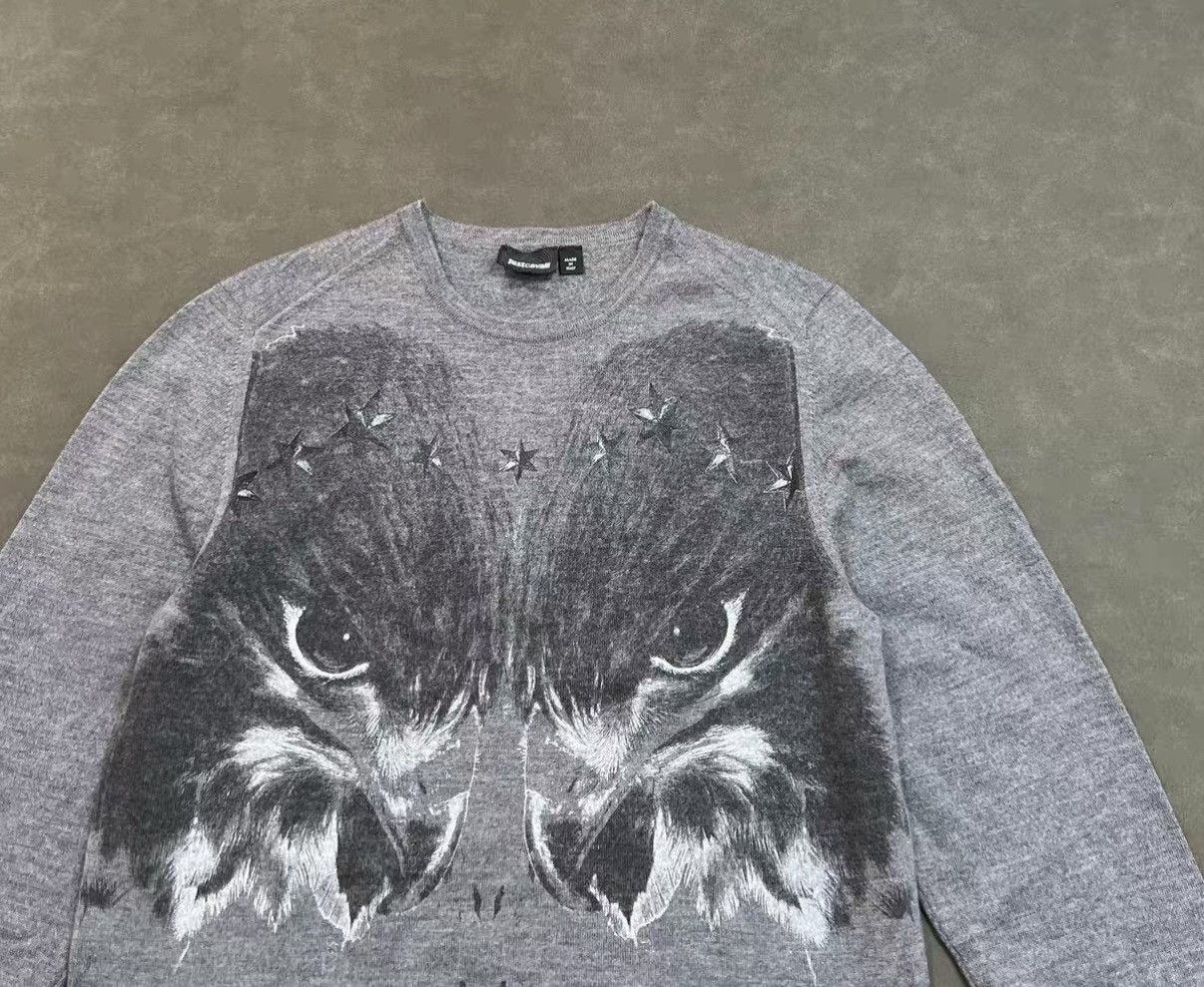 Just Cavalli JUST CAVALLI Eagle Face Print Wool Sweater J16 Size US XL / EU 56 / 4 - 3 Thumbnail