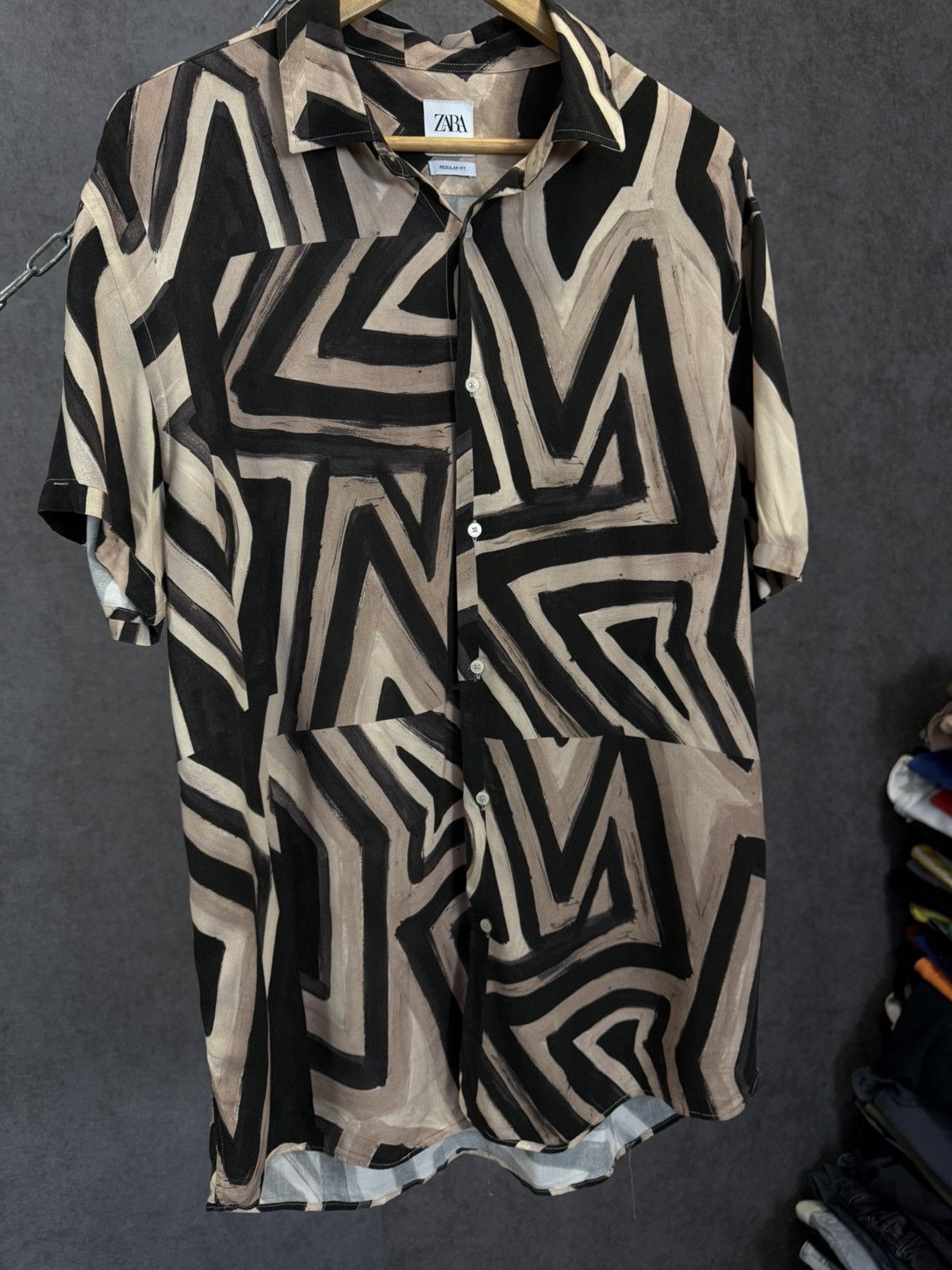 Zara Zara Man art crazy Hawaiian shirt Size US XL / EU 56 / 4 - 3 Thumbnail