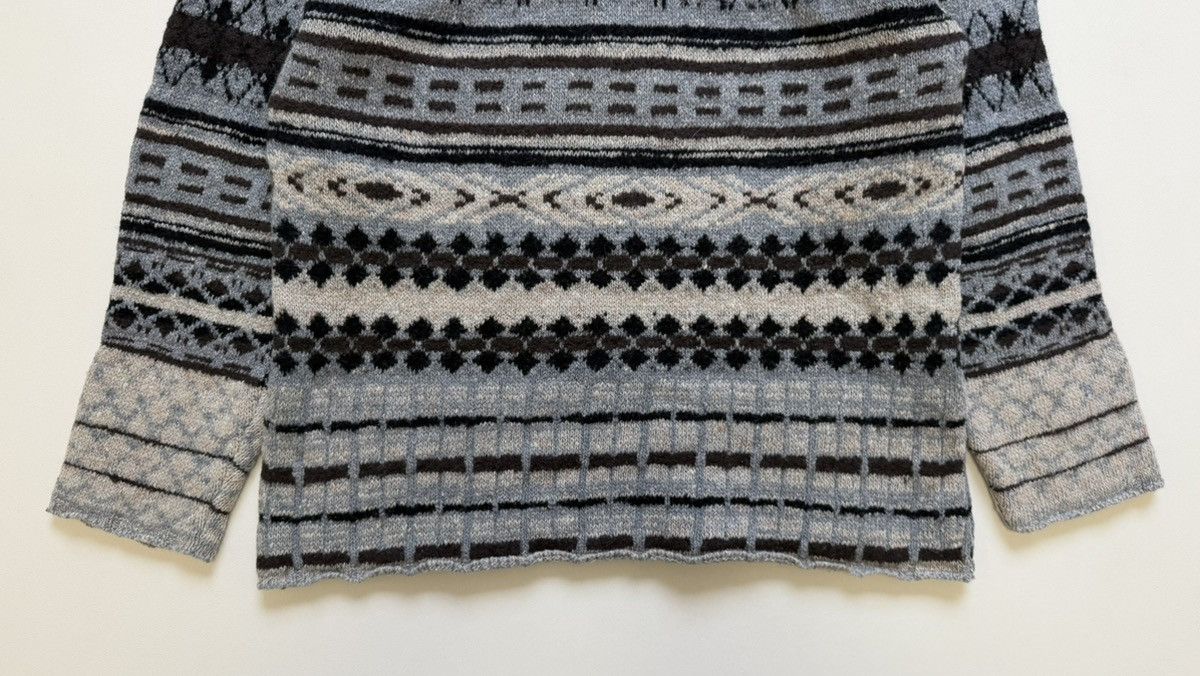 Dries Van Noten Illusion Patterned Knit Wool Sweater Size US L / EU 52-54 / 3 - 18 Thumbnail