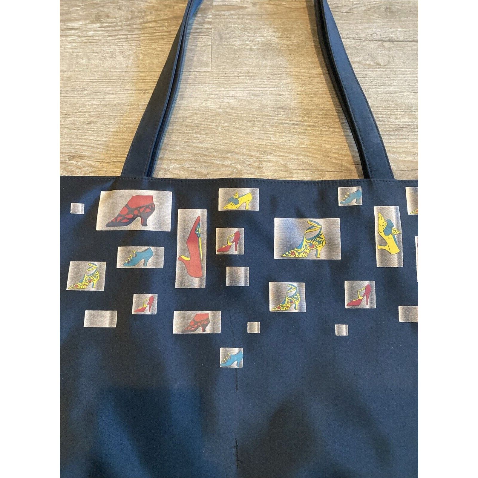 Andy Warhol Andy Warhol Black with a Shoe Theme Tote 13" x 20" Size ONE SIZE - 2 Thumbnail